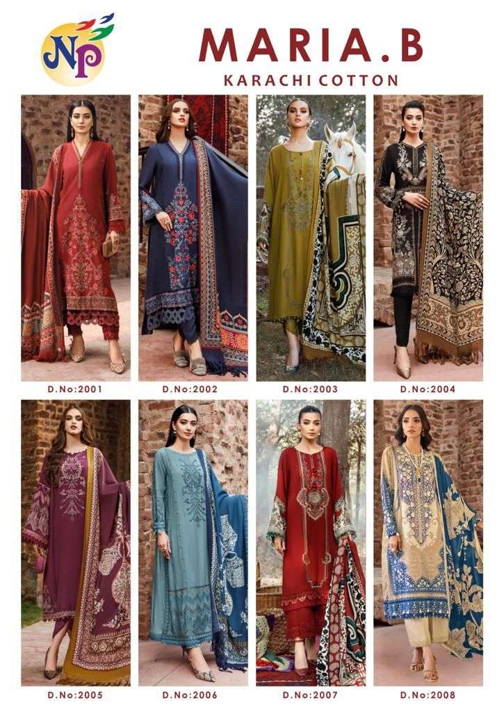 Maria.B Vol-2 By Nand Gopal Prints 2001 To 2008 Series Beautiful Festive Suits Colorful Stylish Fancy Casual Wear & Ethnic Wear Pure Cotton Embroidered Dresses At Wholesale Price