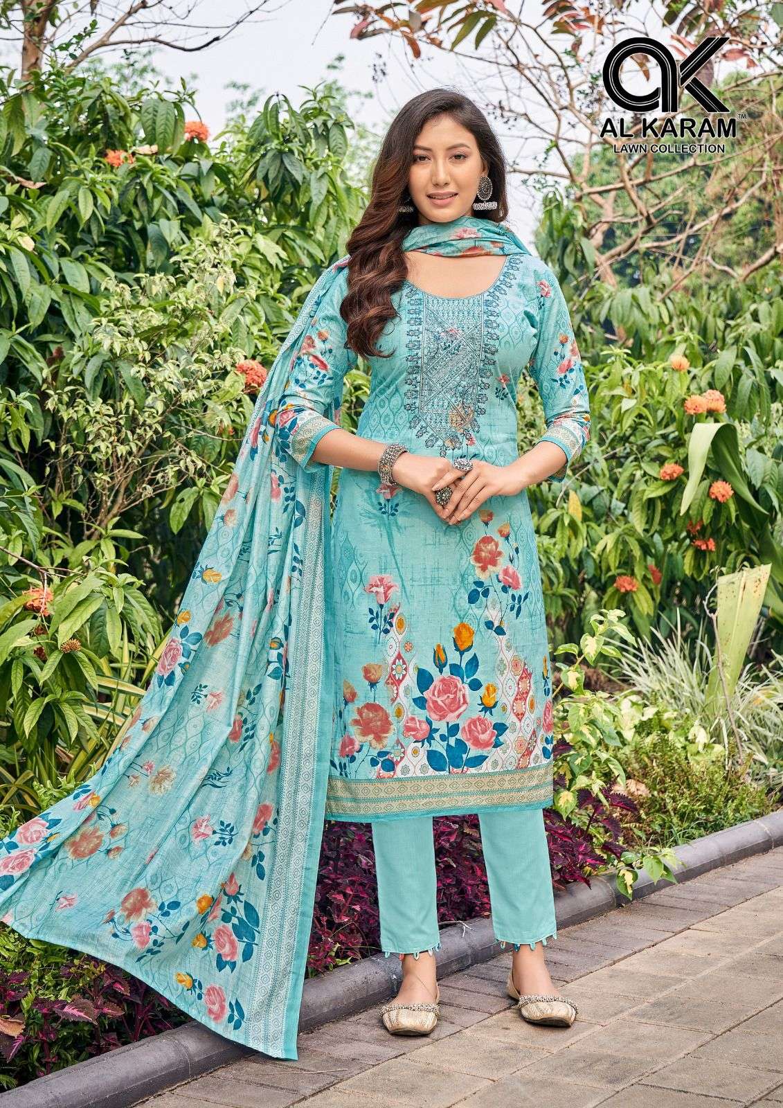 Buraq By AL Karam Lawn Collection 1001 To 1008 Series Beautiful Festive Suits Colorful Stylish Fancy Casual Wear & Ethnic Wear Pure Cambric Print Dresses At Wholesale Price