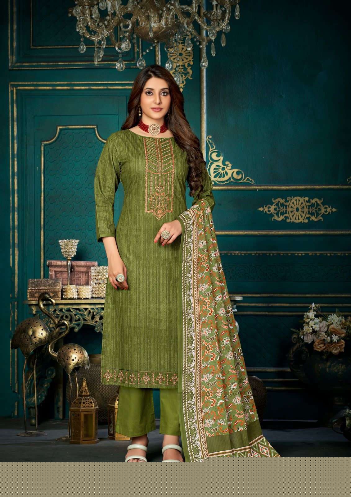Azara By Yashika Trends 1001 To 1008 Series Beautiful Stylish Pakistani Suits Fancy Colorful Casual Wear & Ethnic Wear & Ready To Wear Heavy Cotton Embroidered Dresses At Wholesale Price