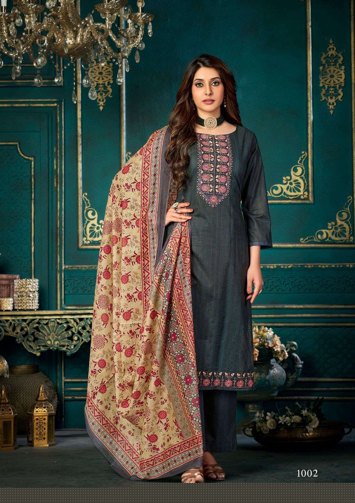Azara By Yashika Trends 1001 To 1008 Series Beautiful Stylish Pakistani Suits Fancy Colorful Casual Wear & Ethnic Wear & Ready To Wear Heavy Cotton Embroidered Dresses At Wholesale Price