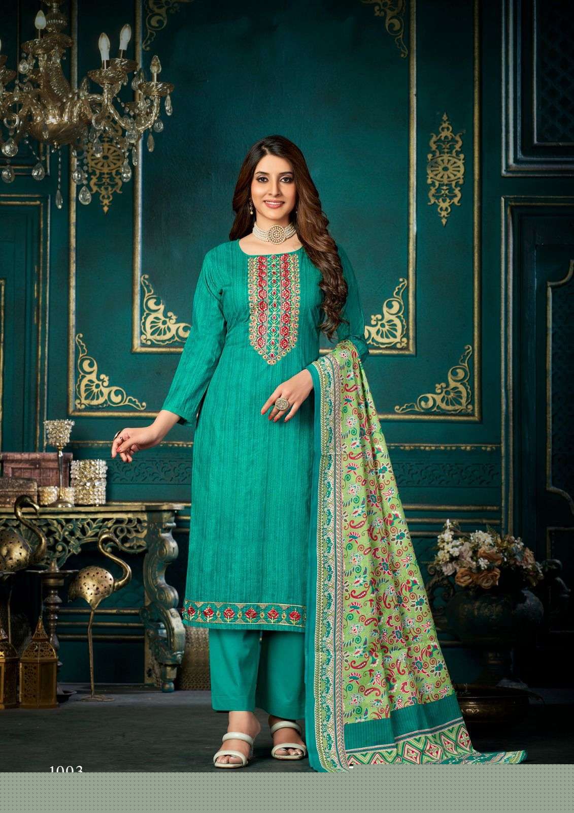 Azara By Yashika Trends 1001 To 1008 Series Beautiful Stylish Pakistani Suits Fancy Colorful Casual Wear & Ethnic Wear & Ready To Wear Heavy Cotton Embroidered Dresses At Wholesale Price