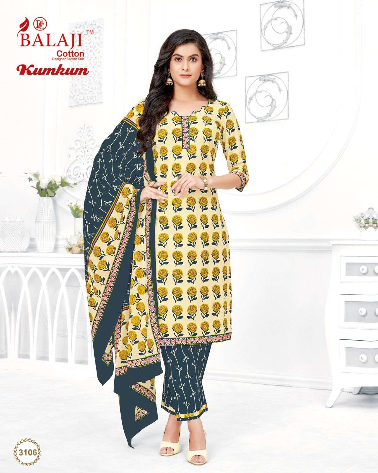 Kumkum Vol-31 By Balaji Cotton 3101 To 3120 Series Beautiful Stylish Festive Suits Fancy Colorful Casual Wear & Ethnic Wear & Ready To Wear Cotton Print Dresses At Wholesale Price