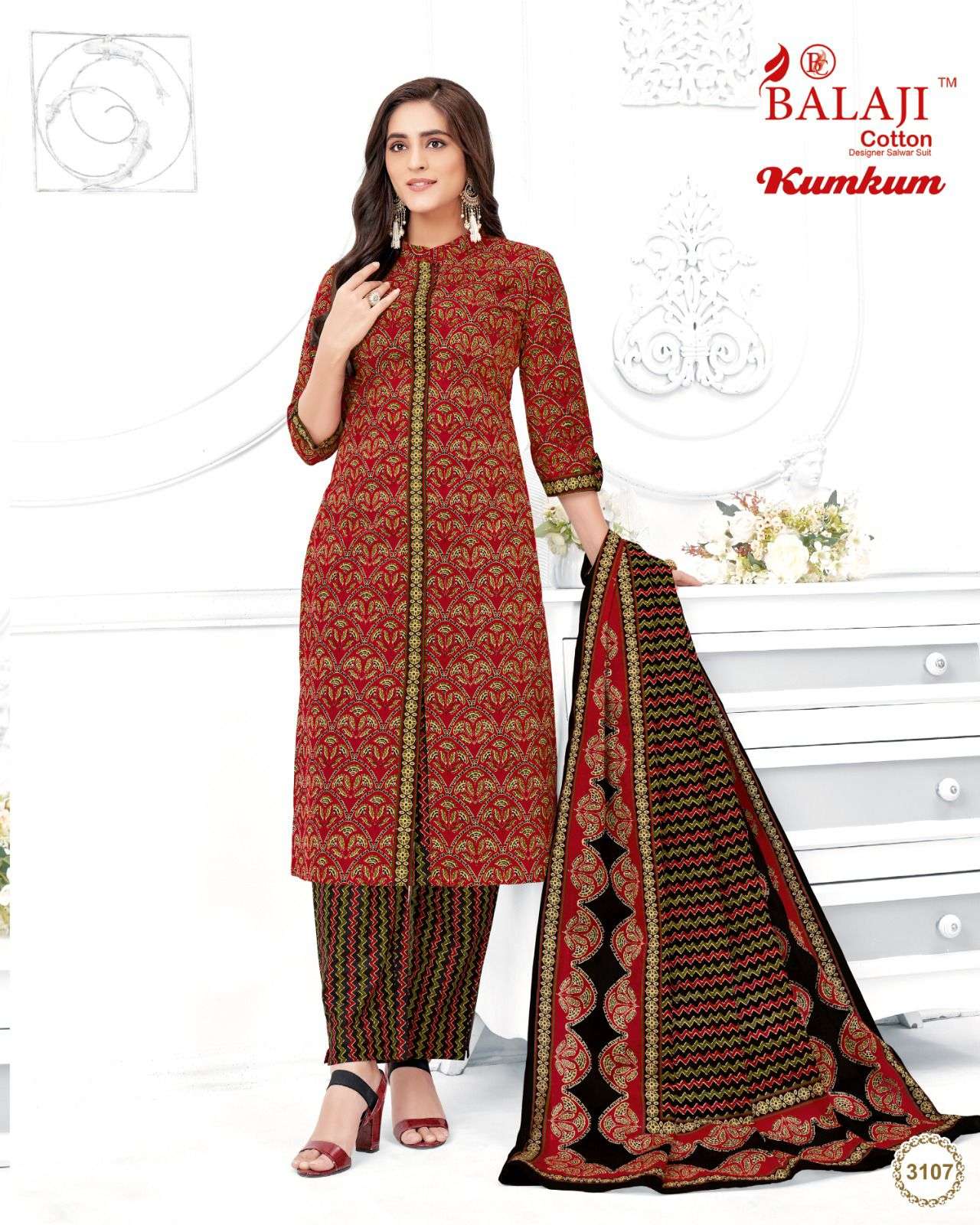 Kumkum Vol-31 By Balaji Cotton 3101 To 3120 Series Beautiful Stylish Festive Suits Fancy Colorful Casual Wear & Ethnic Wear & Ready To Wear Cotton Print Dresses At Wholesale Price