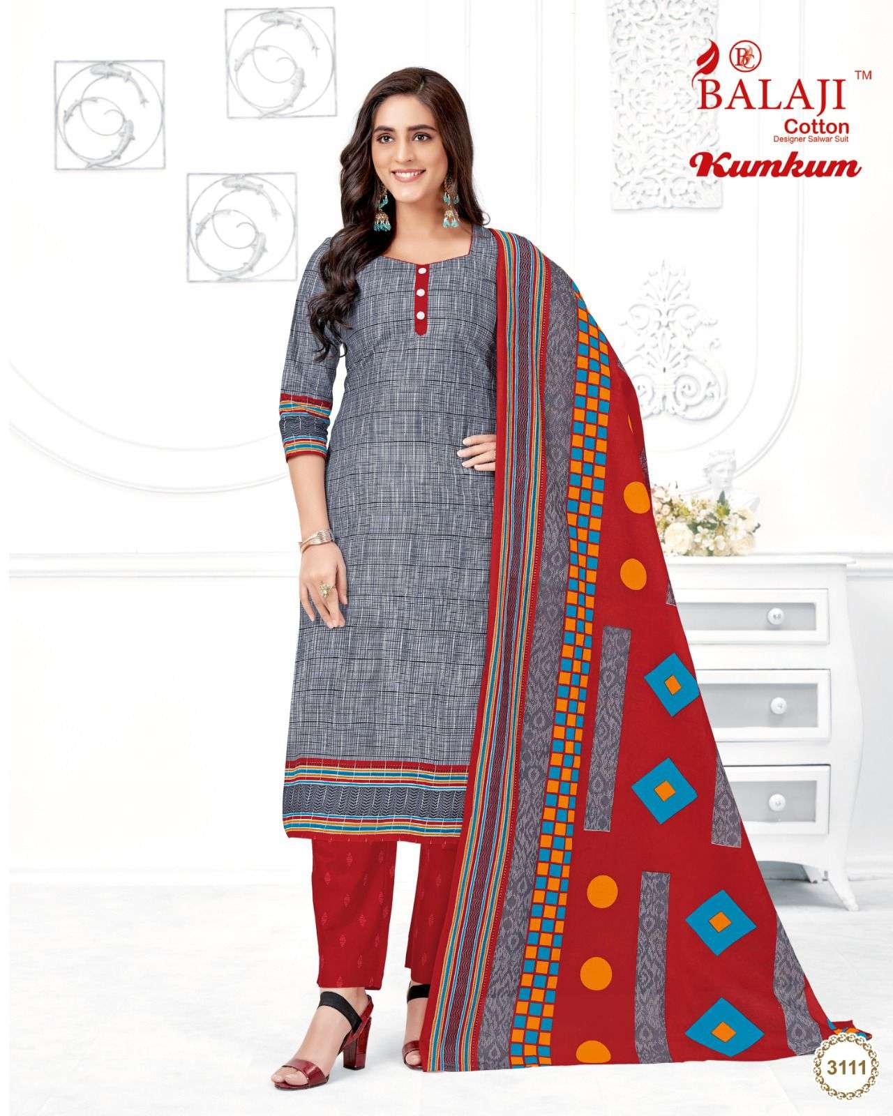 Kumkum Vol-31 By Balaji Cotton 3101 To 3120 Series Beautiful Stylish Festive Suits Fancy Colorful Casual Wear & Ethnic Wear & Ready To Wear Cotton Print Dresses At Wholesale Price