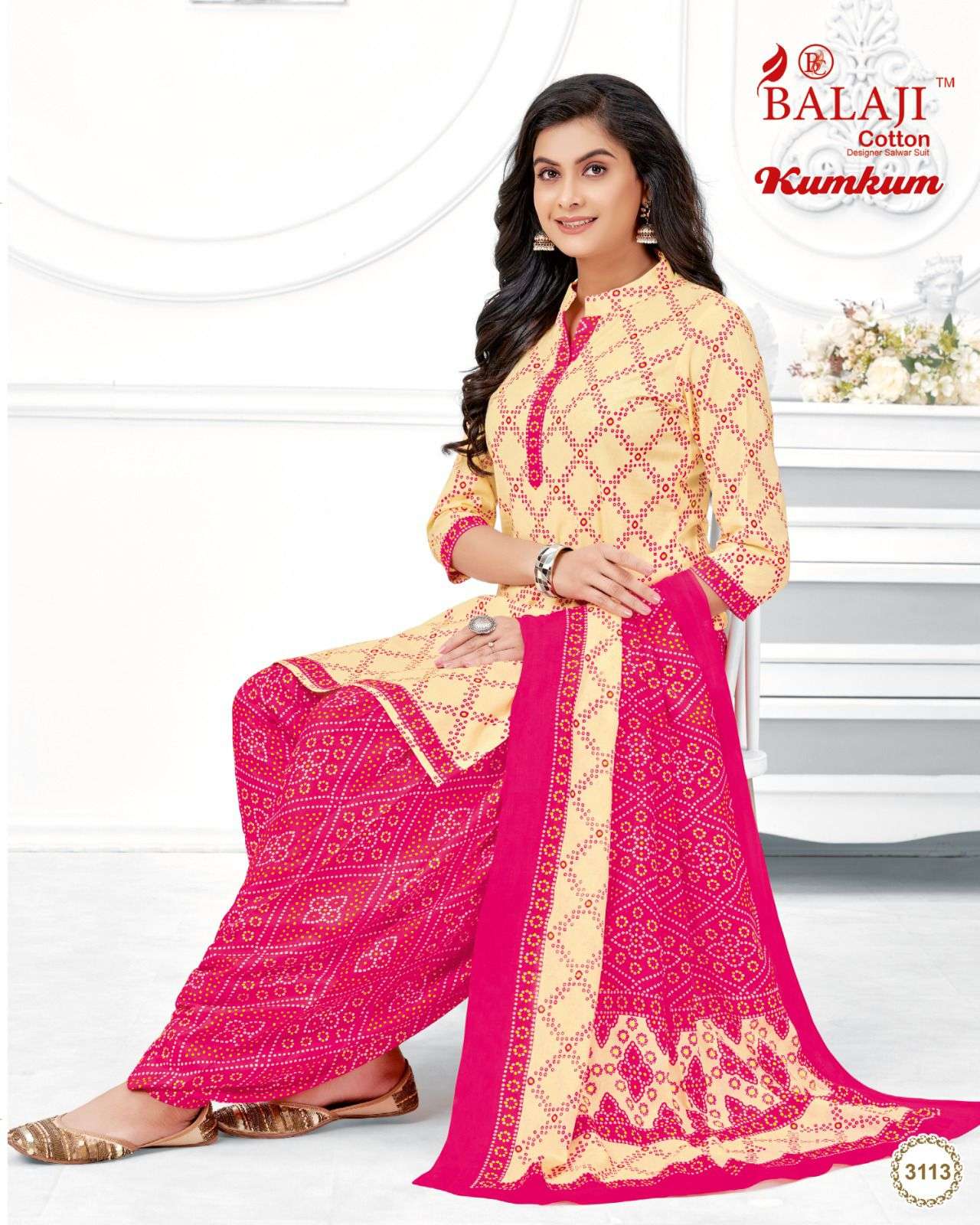Kumkum Vol-31 By Balaji Cotton 3101 To 3120 Series Beautiful Stylish Festive Suits Fancy Colorful Casual Wear & Ethnic Wear & Ready To Wear Cotton Print Dresses At Wholesale Price