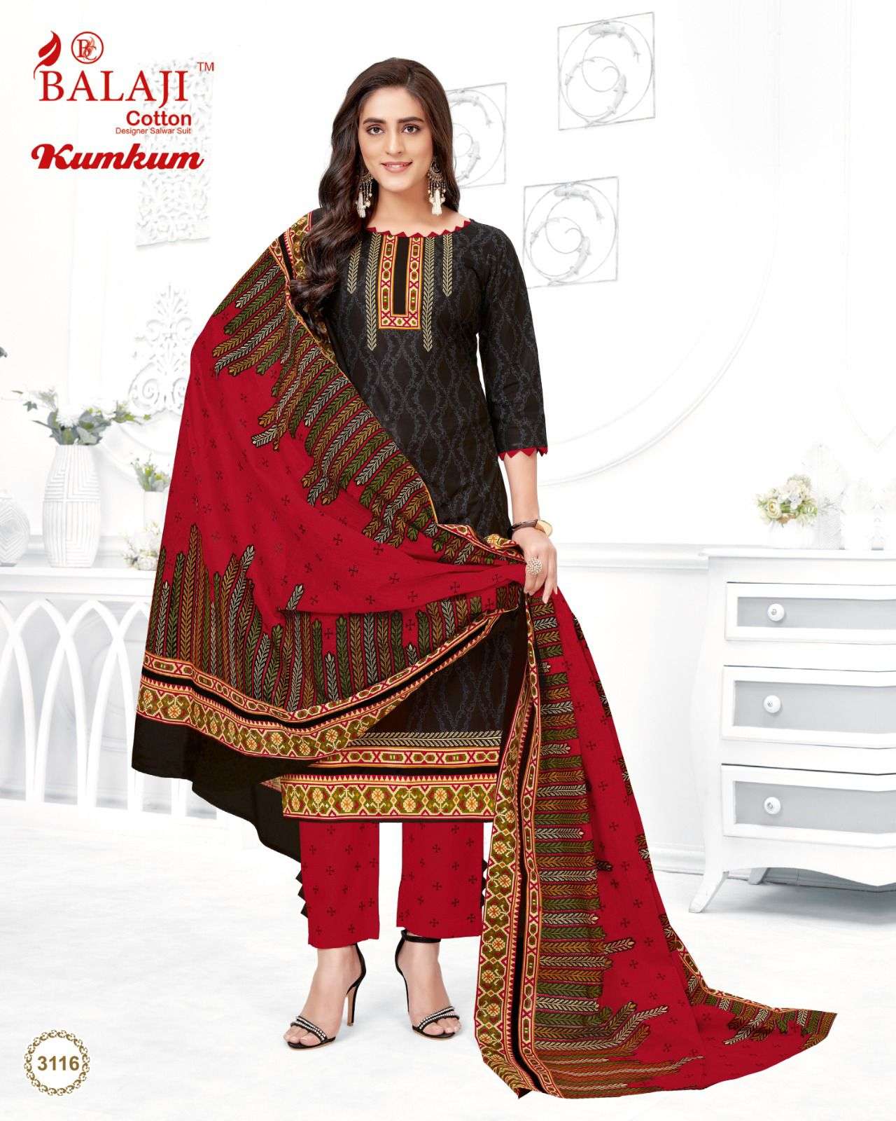 Kumkum Vol-31 By Balaji Cotton 3101 To 3120 Series Beautiful Stylish Festive Suits Fancy Colorful Casual Wear & Ethnic Wear & Ready To Wear Cotton Print Dresses At Wholesale Price