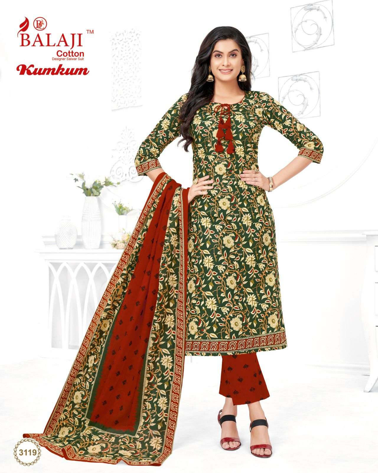Kumkum Vol-31 By Balaji Cotton 3101 To 3120 Series Beautiful Stylish Festive Suits Fancy Colorful Casual Wear & Ethnic Wear & Ready To Wear Cotton Print Dresses At Wholesale Price