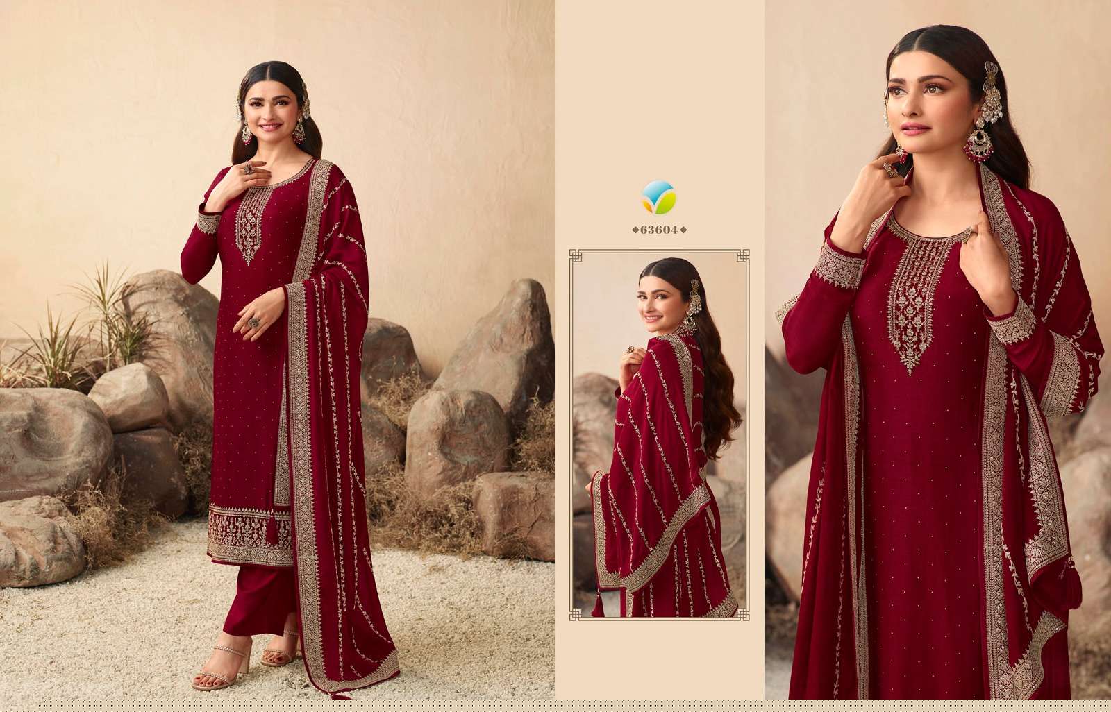 Kaseesh Geet Vol-2 By Vinay Fashion 63601 To 63608 Series Designer Festive Suits Beautiful Fancy Colorful Stylish Party Wear & Occasional Wear Dola Silk Embroidered Dresses At Wholesale Price