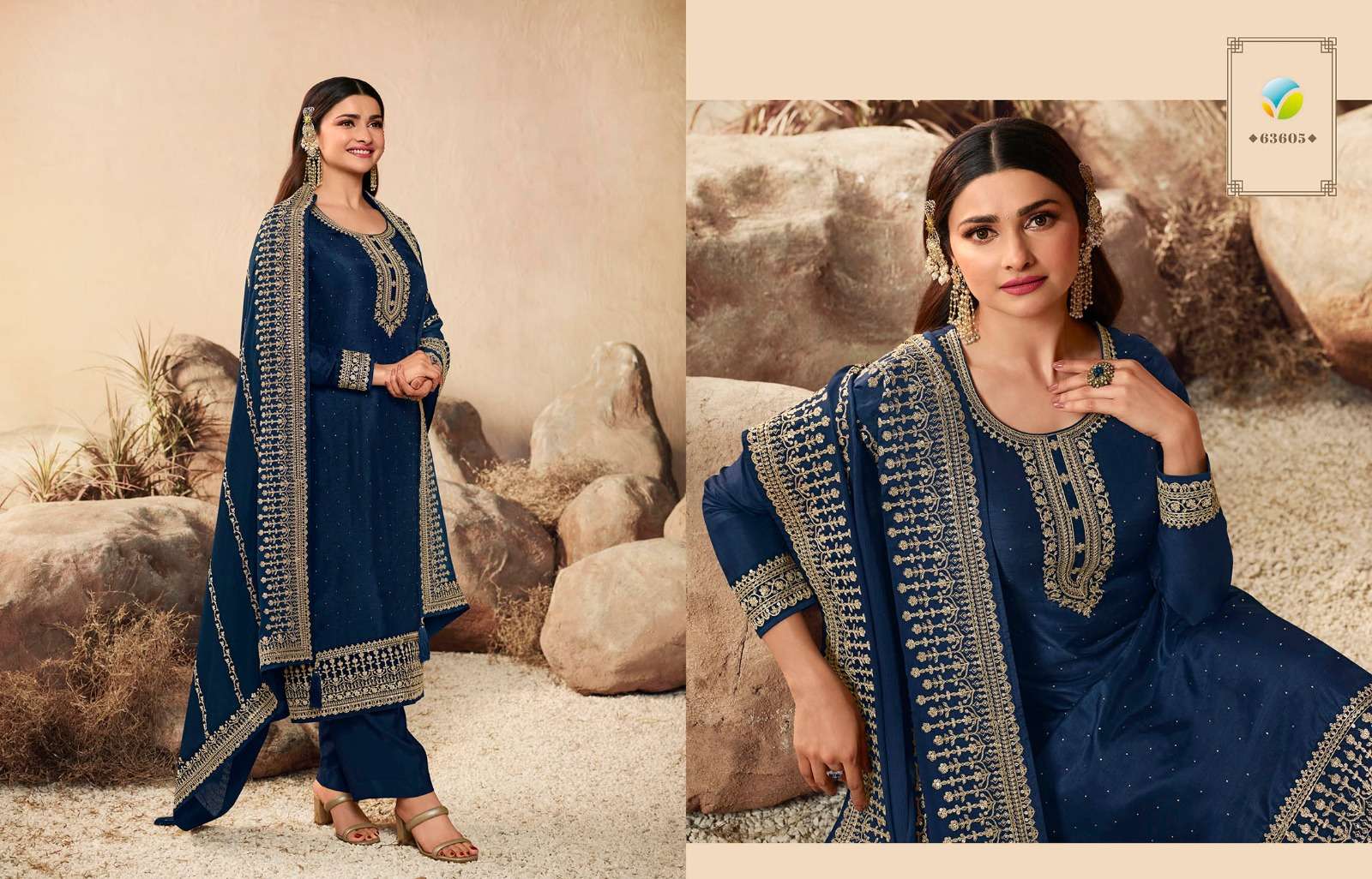 Kaseesh Geet Vol-2 By Vinay Fashion 63601 To 63608 Series Designer Festive Suits Beautiful Fancy Colorful Stylish Party Wear & Occasional Wear Dola Silk Embroidered Dresses At Wholesale Price