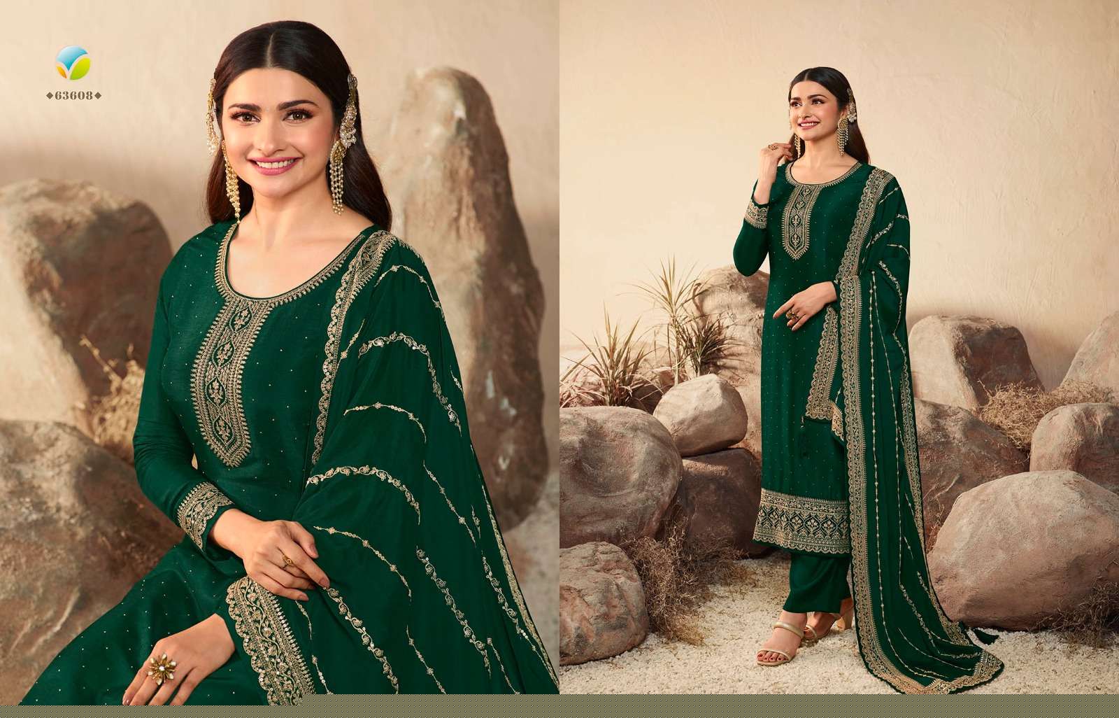 Kaseesh Geet Vol-2 By Vinay Fashion 63601 To 63608 Series Designer Festive Suits Beautiful Fancy Colorful Stylish Party Wear & Occasional Wear Dola Silk Embroidered Dresses At Wholesale Price