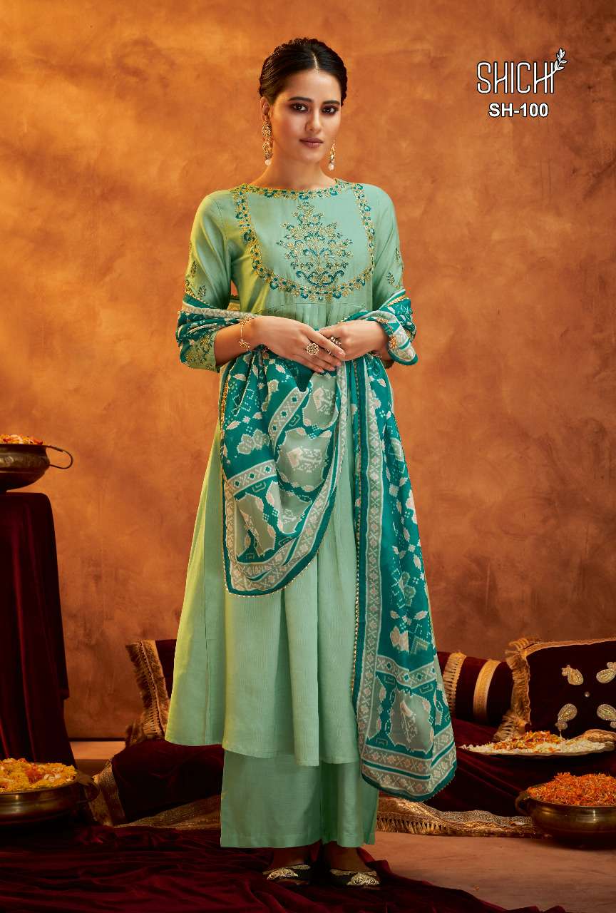 Reet By Shichi 97 To 102 Series Beautiful Festive Suits Colorful Stylish Fancy Casual Wear & Ethnic Wear Viscose Silk Embroidered Dresses At Wholesale Price