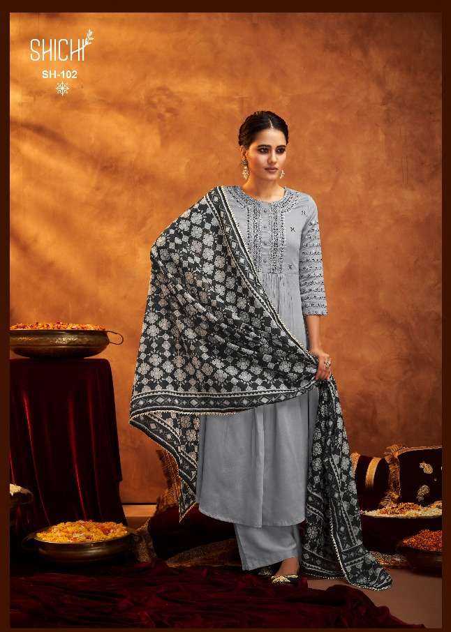 Reet By Shichi 97 To 102 Series Beautiful Festive Suits Colorful Stylish Fancy Casual Wear & Ethnic Wear Viscose Silk Embroidered Dresses At Wholesale Price