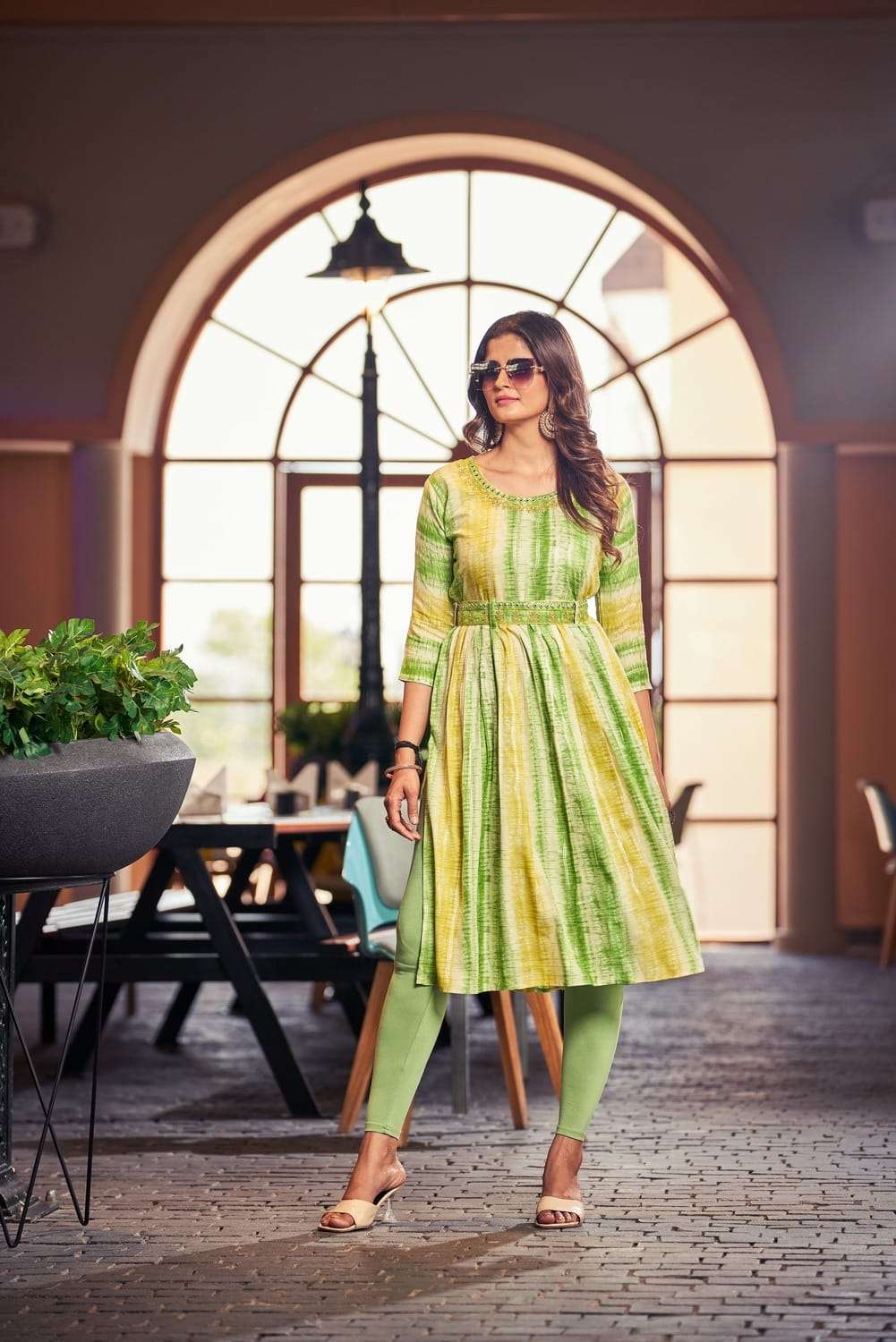 Sridevi By Hirwa 1001 To 1008 Series Beautiful Stylish Fancy Colorful Casual Wear & Ethnic Wear Rayon Foil Kurtis At Wholesale Price