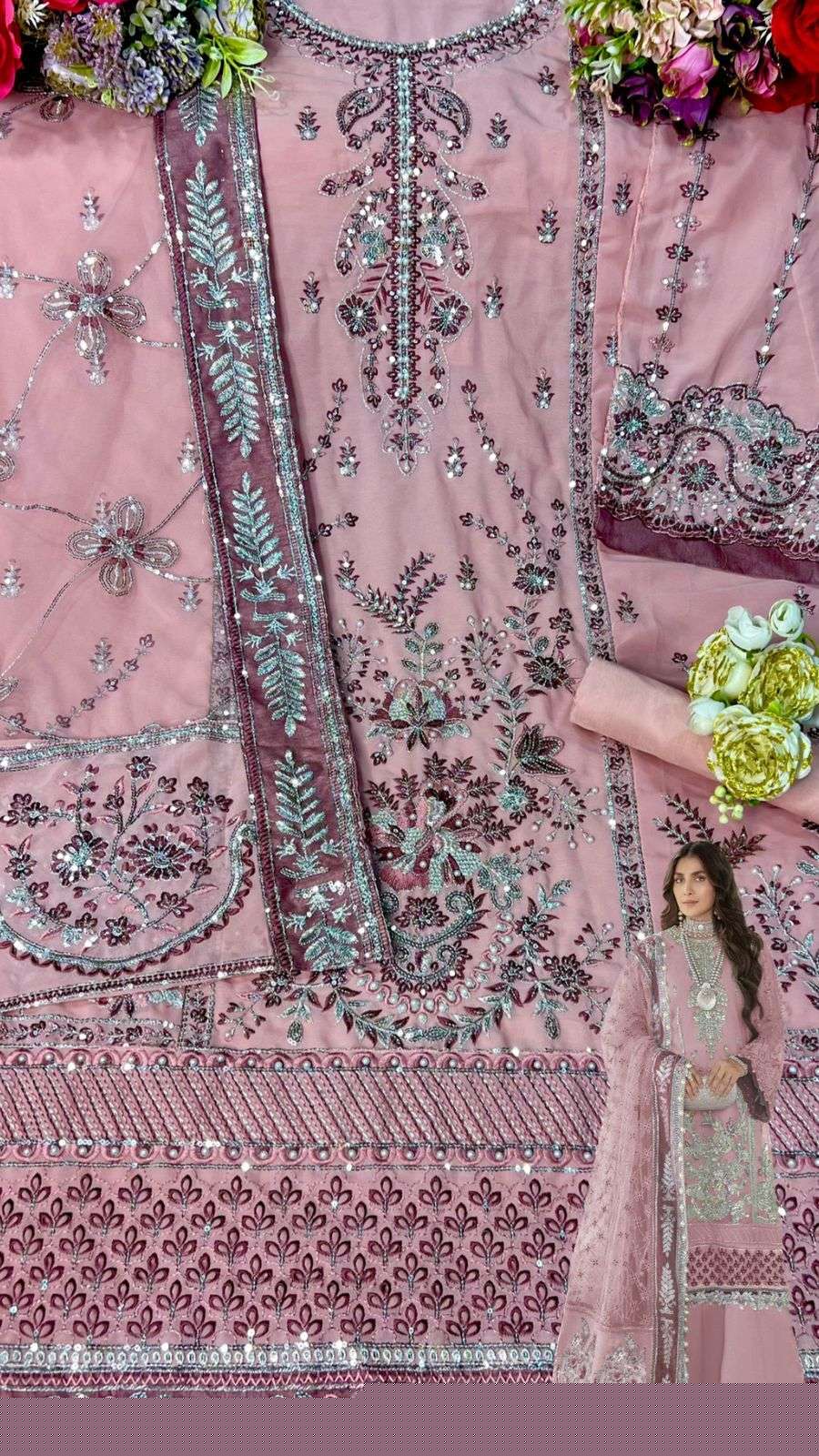 Shanaya Hit Design S-128 Colours By Shanaya Fashion S-128-A To S-128-D Series Pakistani Suits Beautiful Fancy Colorful Stylish Party Wear & Occasional Wear Faux Georgette With Embroidery Dresses At Wholesale Price