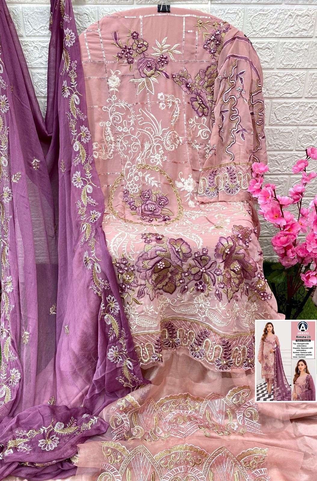 Rimsha 23 By Armani Pakistani Suits Beautiful Fancy Colorful Stylish Party Wear & Occasional Wear Georgette Dresses At Wholesale Price