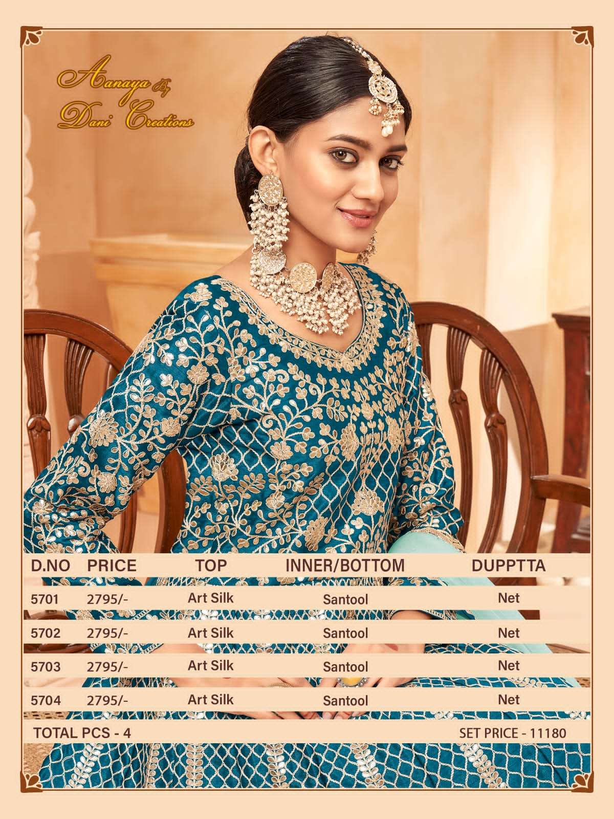 Aanaya Vol-157 By Twisha 5701 To 5704 Series Designer Festive Anarkali Suits Collection Beautiful Stylish Fancy Colorful Party Wear & Occasional Wear Art Silk Dresses At Wholesale Price