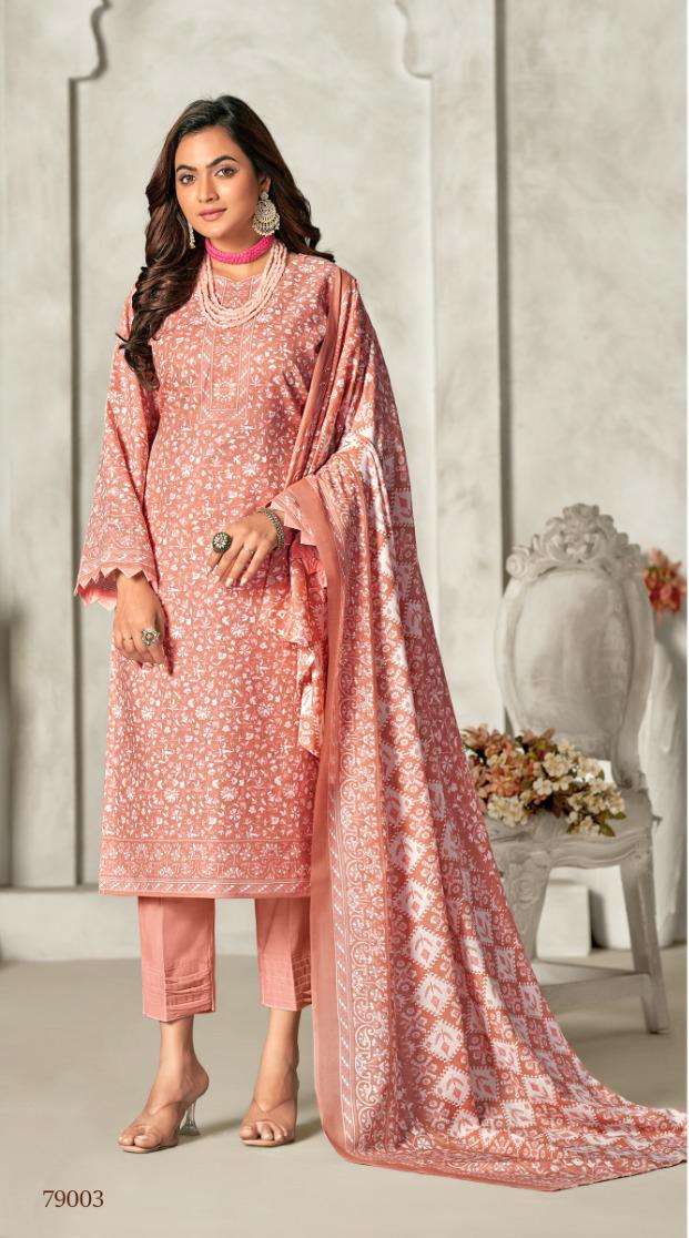 Adhira Vol-4 By Skt Suits 79001 To 79008 Series Suits Beautiful Fancy Colorful Stylish Party Wear & Occasional Wear Pure Cotton Dresses At Wholesale Price