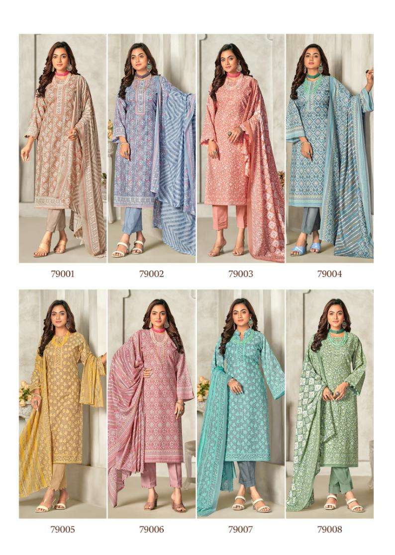 Adhira Vol-4 By Skt Suits 79001 To 79008 Series Suits Beautiful Fancy Colorful Stylish Party Wear & Occasional Wear Pure Cotton Dresses At Wholesale Price
