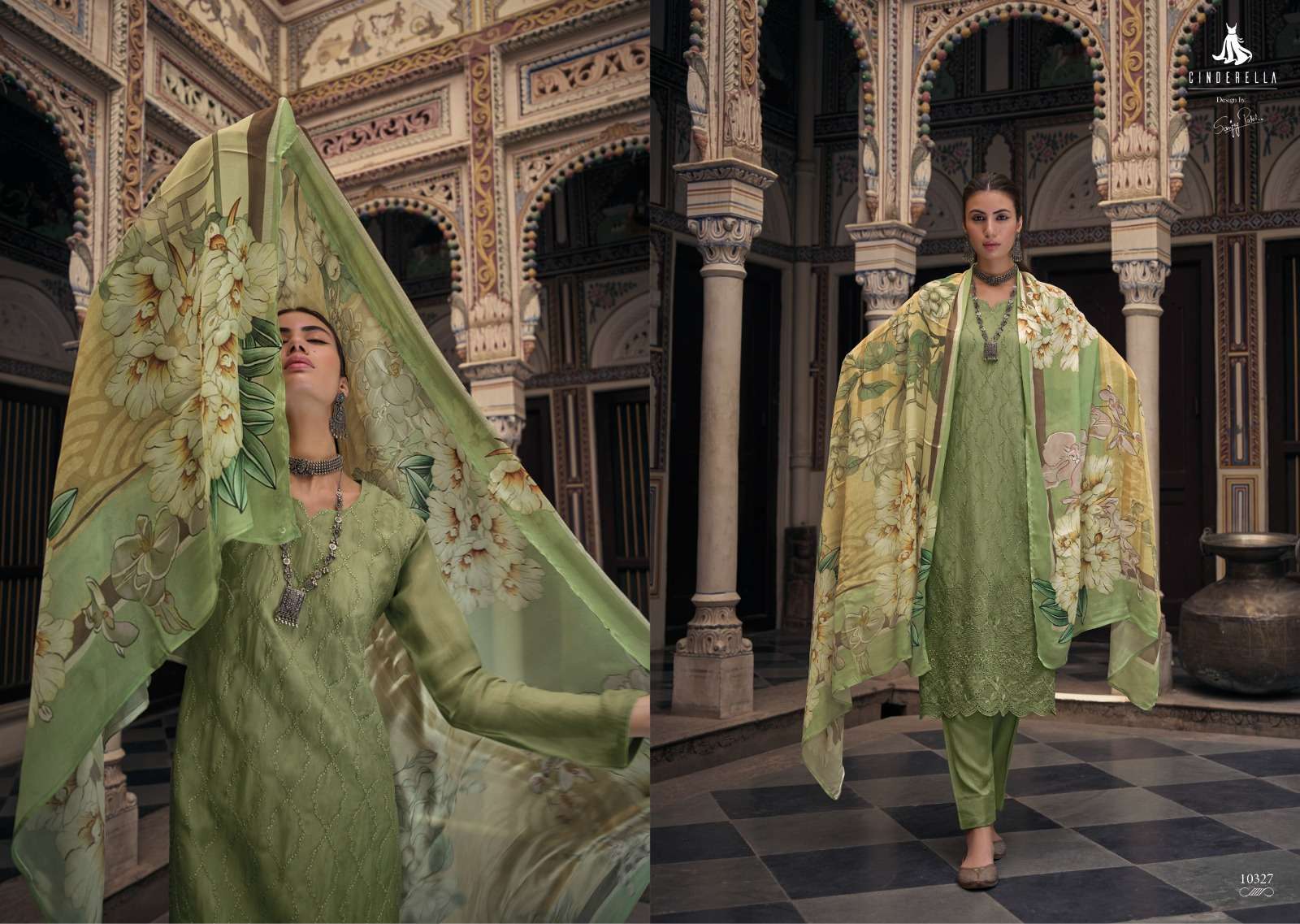 Afsanah By Cinderella 10326 To 10331 Series Designer Suits Beautiful Fancy Colorful Stylish Party Wear & Occasional Wear Pure Organza Dresses At Wholesale Price
