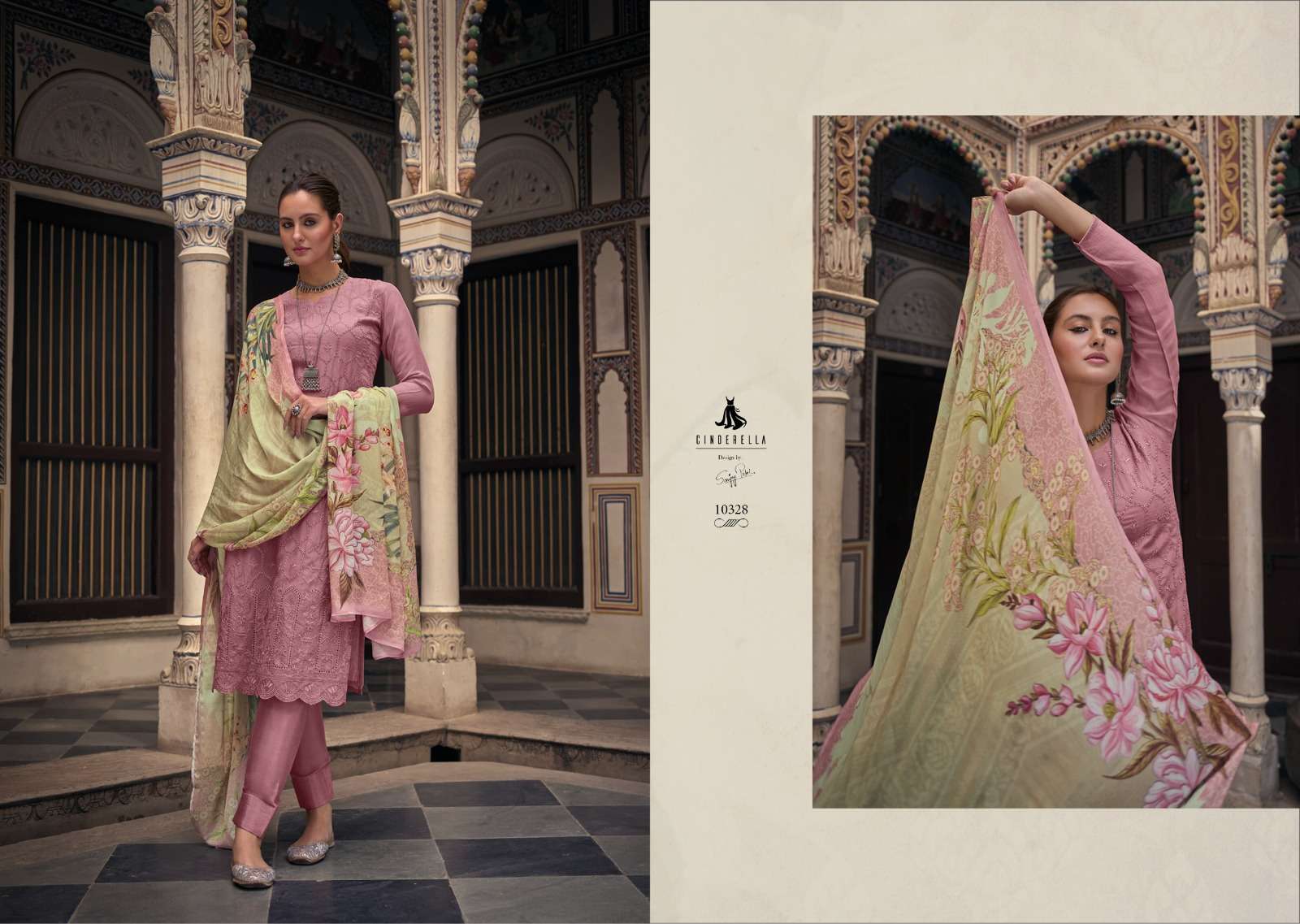 Afsanah By Cinderella 10326 To 10331 Series Designer Suits Beautiful Fancy Colorful Stylish Party Wear & Occasional Wear Pure Organza Dresses At Wholesale Price