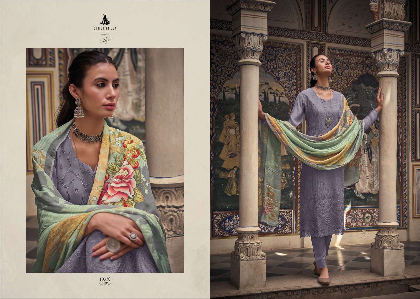 Afsanah By Cinderella 10326 To 10331 Series Designer Suits Beautiful Fancy Colorful Stylish Party Wear & Occasional Wear Pure Organza Dresses At Wholesale Price