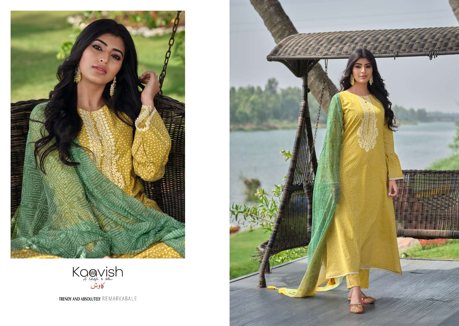 Rang Bandhej By Kaavish 10001 To 10009 Series Designer Suits Beautiful Fancy Colorful Stylish Party Wear & Occasional Wear Pure Lawn Cotton Dresses At Wholesale Price