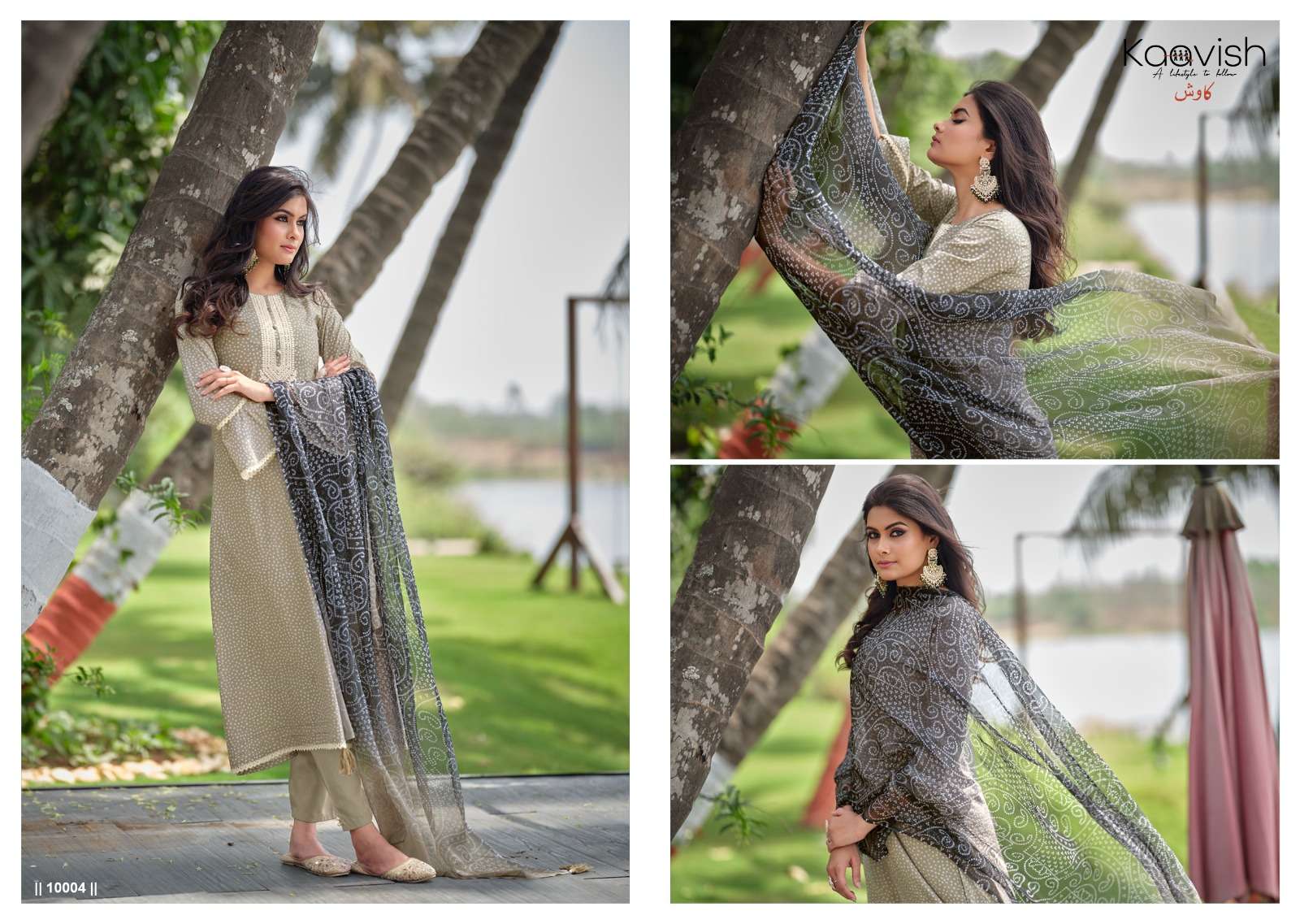 Rang Bandhej By Kaavish 10001 To 10009 Series Designer Suits Beautiful Fancy Colorful Stylish Party Wear & Occasional Wear Pure Lawn Cotton Dresses At Wholesale Price