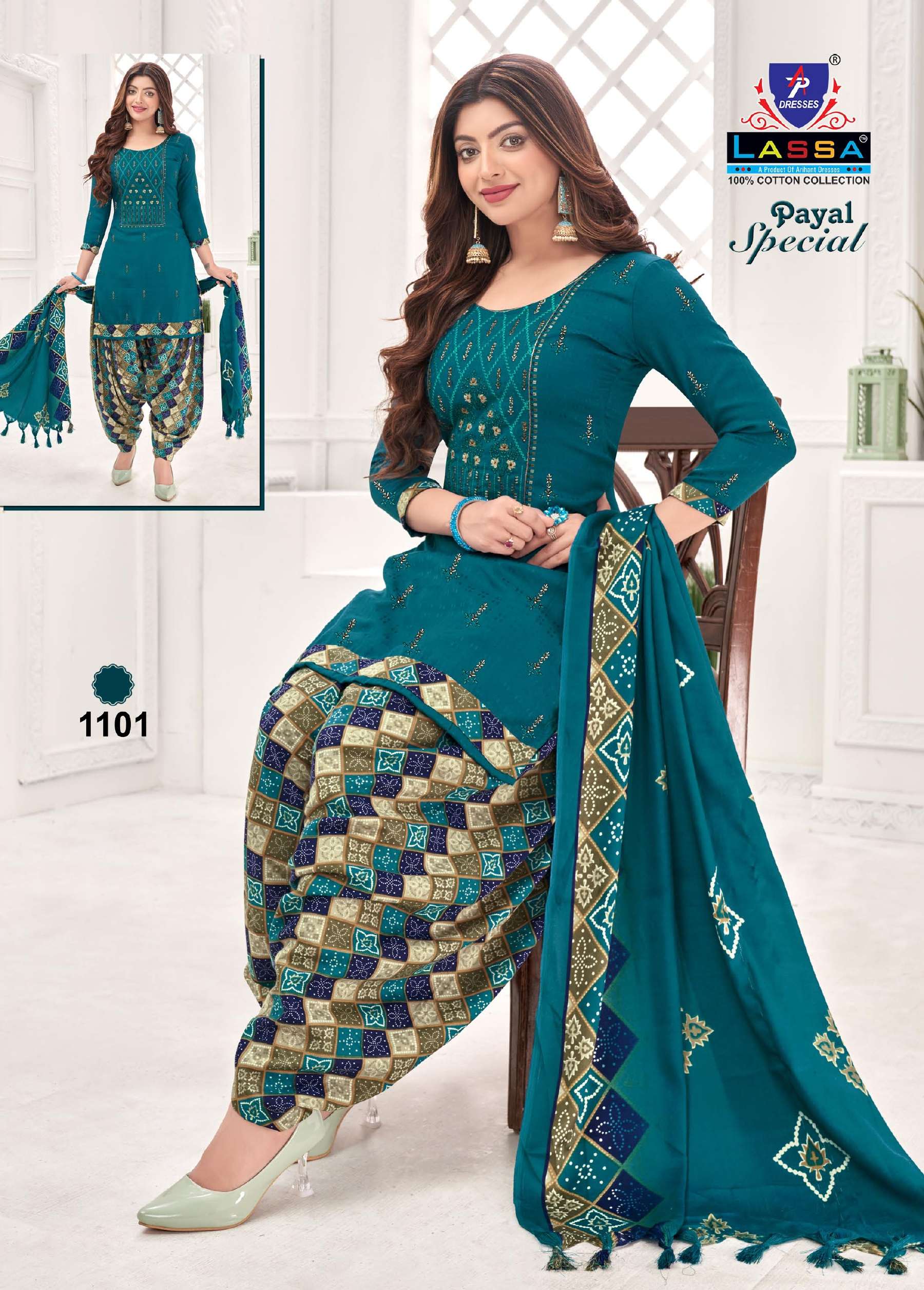 Payal Special Vol-11 By Lassa 1101 To 1110 Series Beautiful Festive Suits Colorful Stylish Fancy Casual Wear & Ethnic Wear Pure Cotton Print Dresses At Wholesale Price