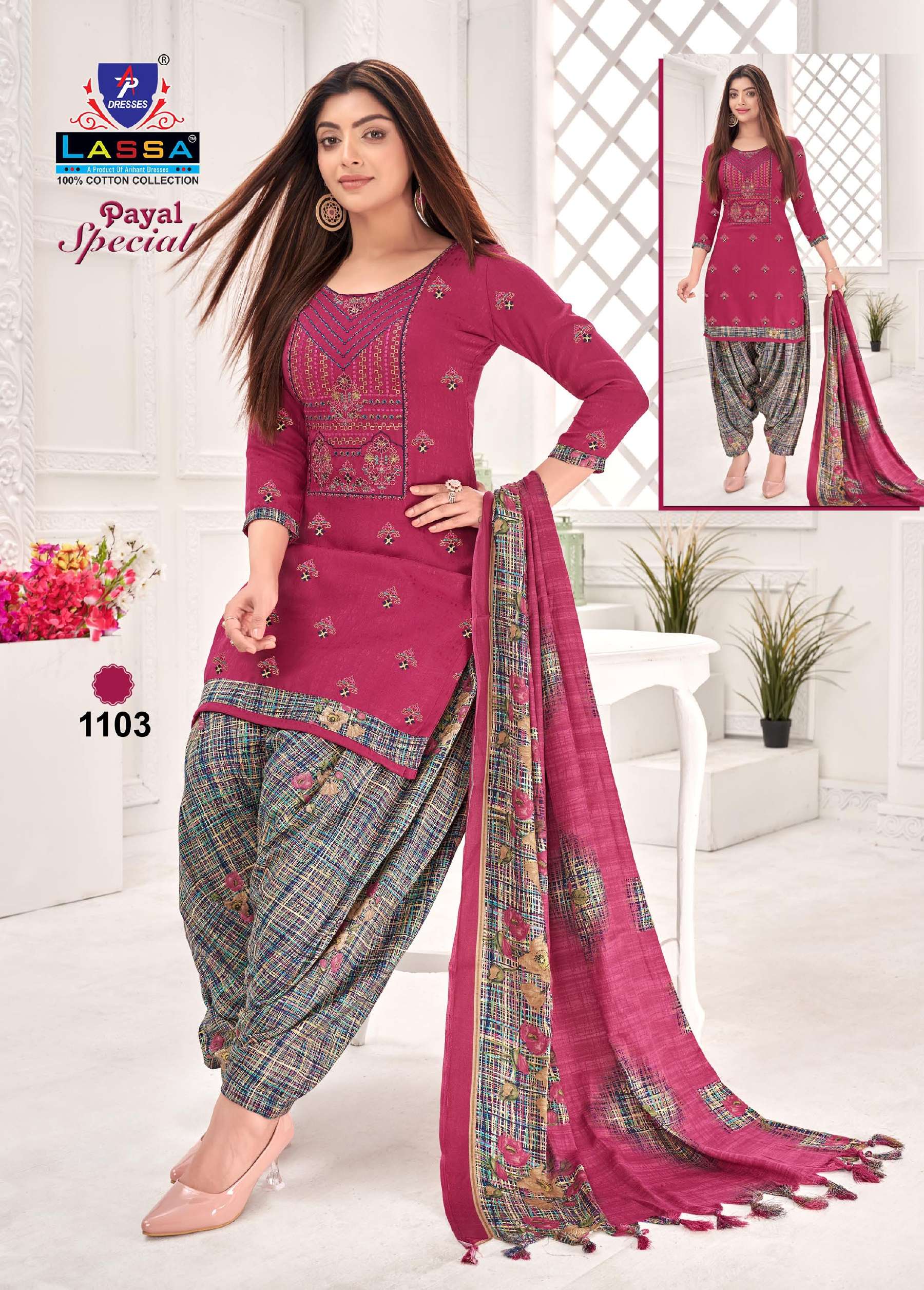 Payal Special Vol-11 By Lassa 1101 To 1110 Series Beautiful Festive Suits Colorful Stylish Fancy Casual Wear & Ethnic Wear Pure Cotton Print Dresses At Wholesale Price