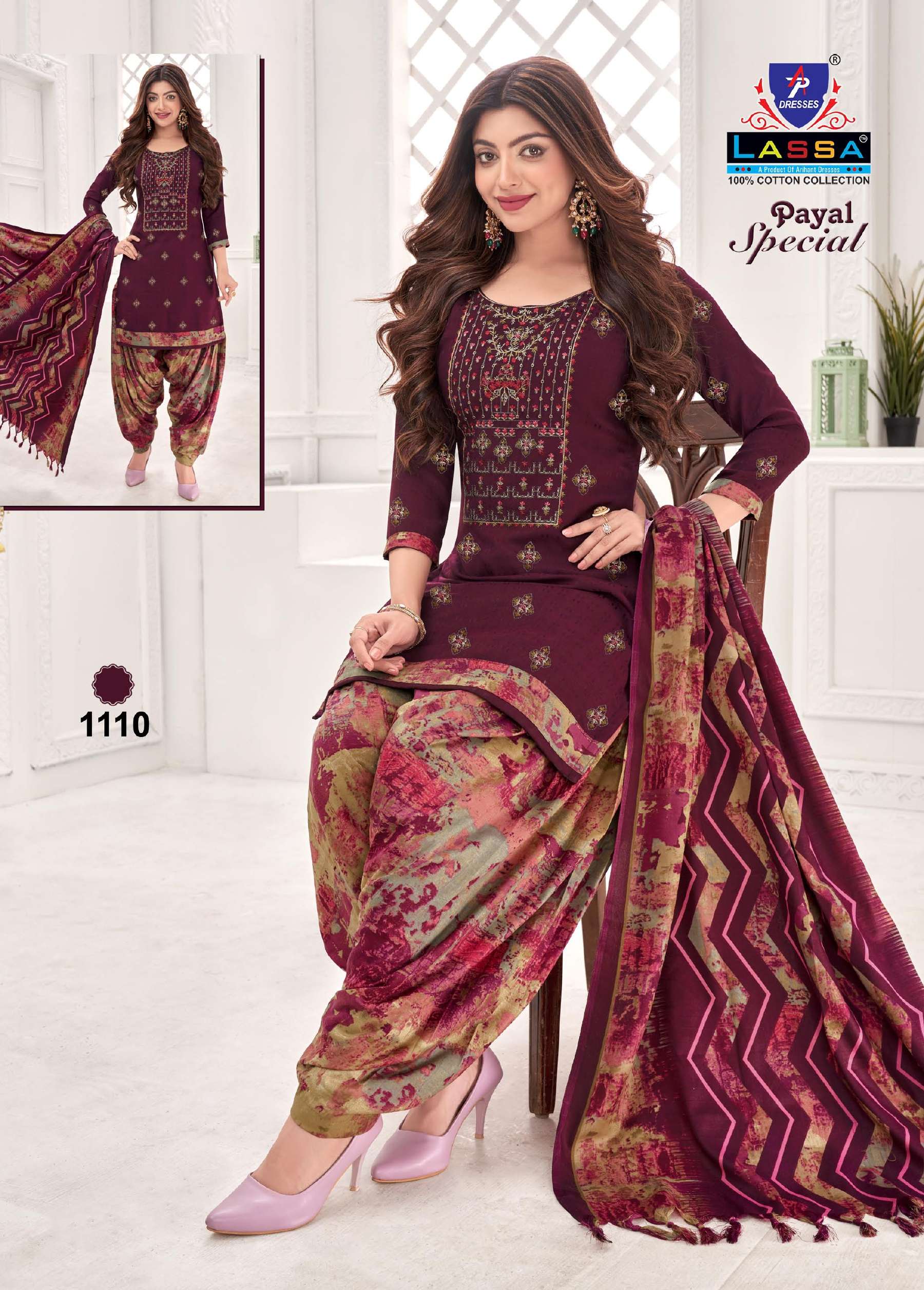 Payal Special Vol-11 By Lassa 1101 To 1110 Series Beautiful Festive Suits Colorful Stylish Fancy Casual Wear & Ethnic Wear Pure Cotton Print Dresses At Wholesale Price