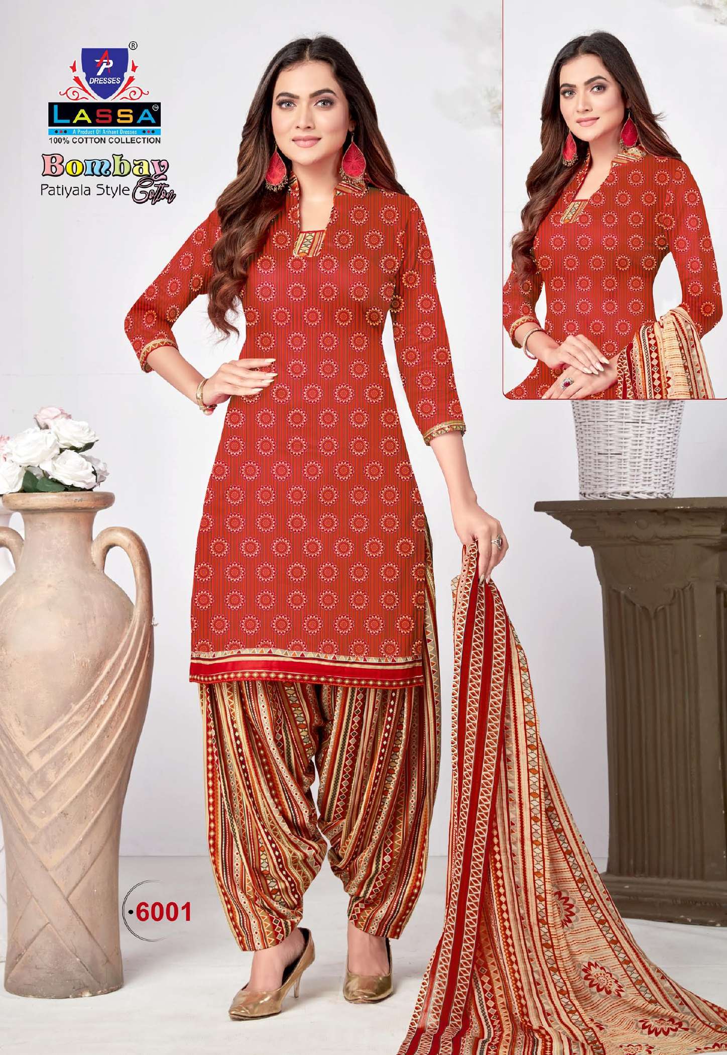 Bombay Cotton Vol-6 By Lassa 6001 To 6010 Series Beautiful Festive Suits Colorful Stylish Fancy Casual Wear & Ethnic Wear Pure Cotton Print Dresses At Wholesale Price