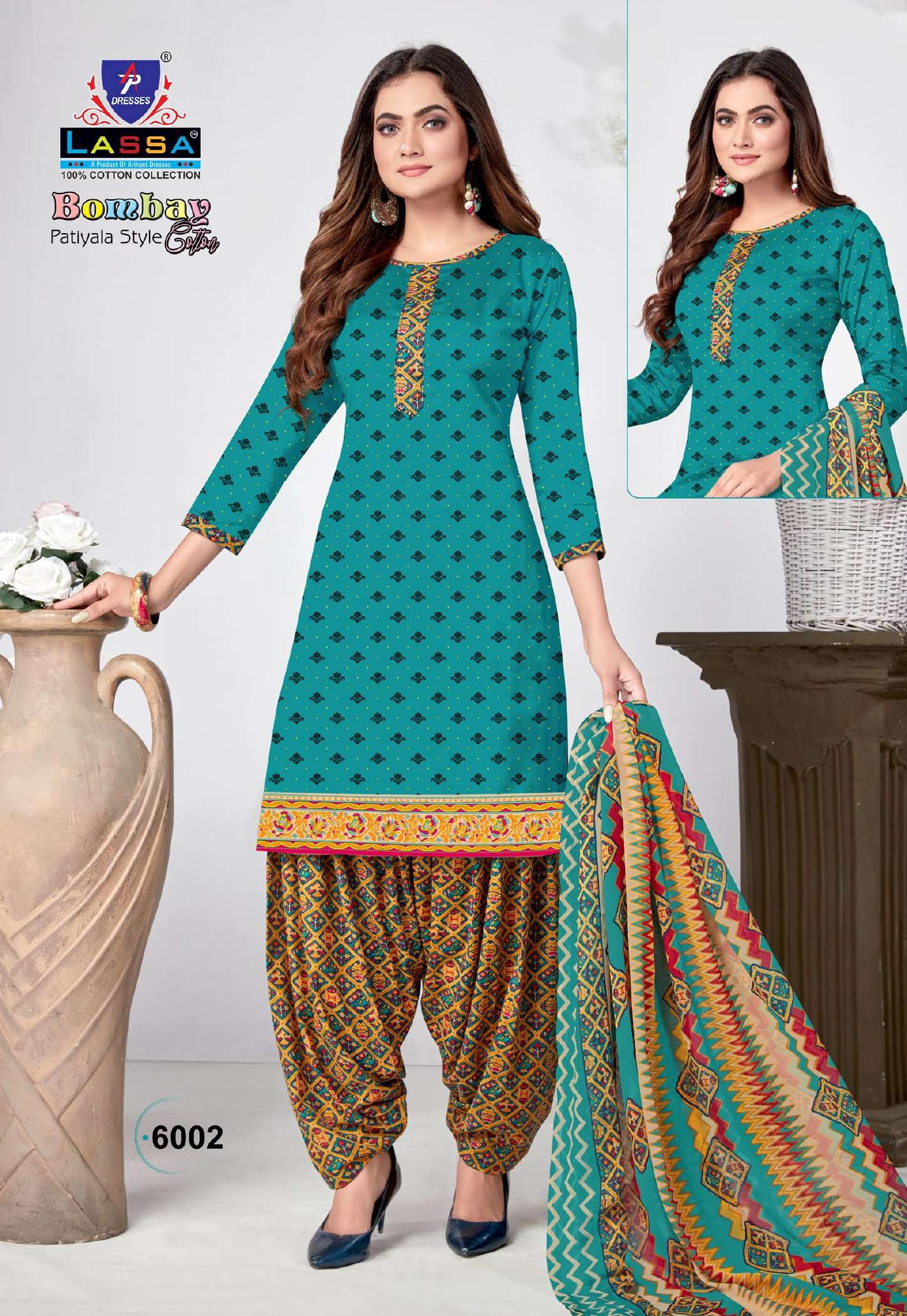 Bombay Cotton Vol-6 By Lassa 6001 To 6010 Series Beautiful Festive Suits Colorful Stylish Fancy Casual Wear & Ethnic Wear Pure Cotton Print Dresses At Wholesale Price