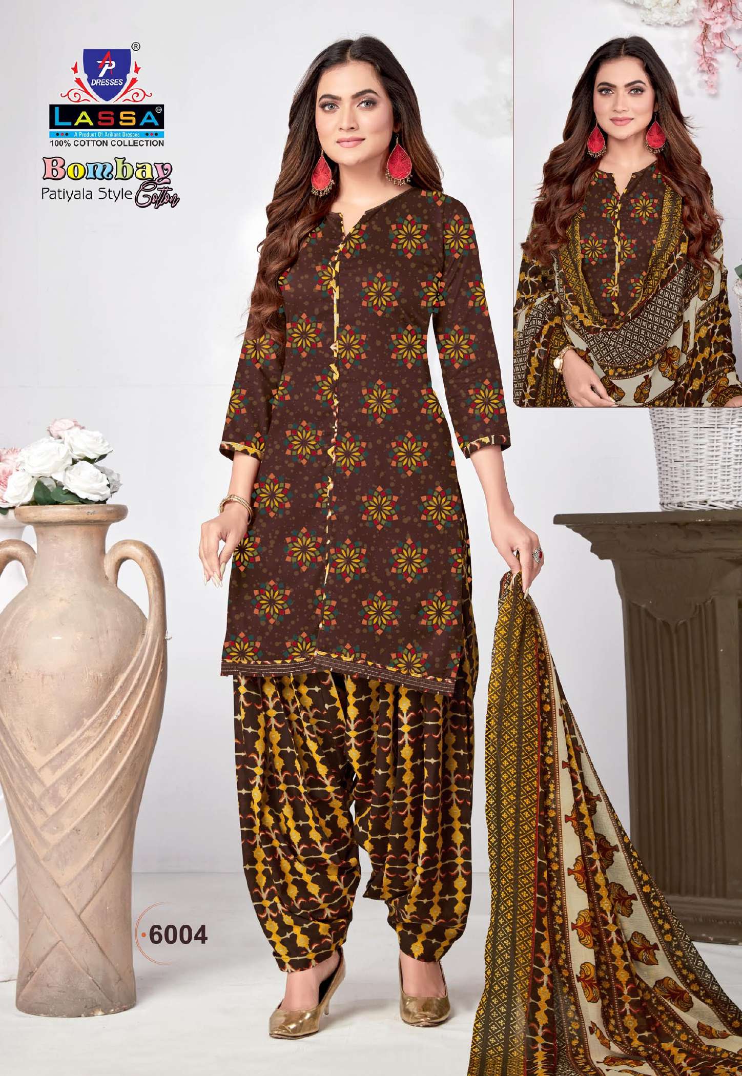 Bombay Cotton Vol-6 By Lassa 6001 To 6010 Series Beautiful Festive Suits Colorful Stylish Fancy Casual Wear & Ethnic Wear Pure Cotton Print Dresses At Wholesale Price