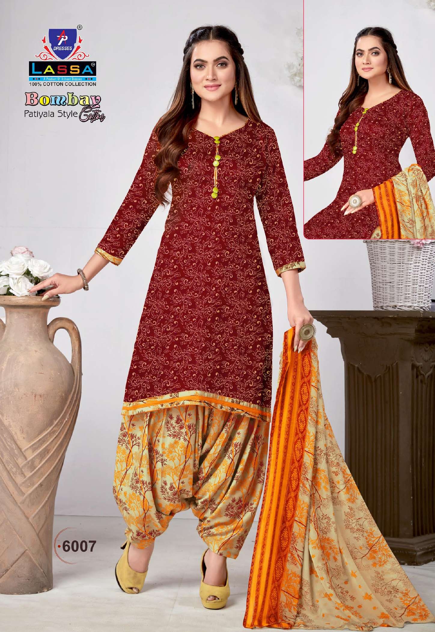 Bombay Cotton Vol-6 By Lassa 6001 To 6010 Series Beautiful Festive Suits Colorful Stylish Fancy Casual Wear & Ethnic Wear Pure Cotton Print Dresses At Wholesale Price