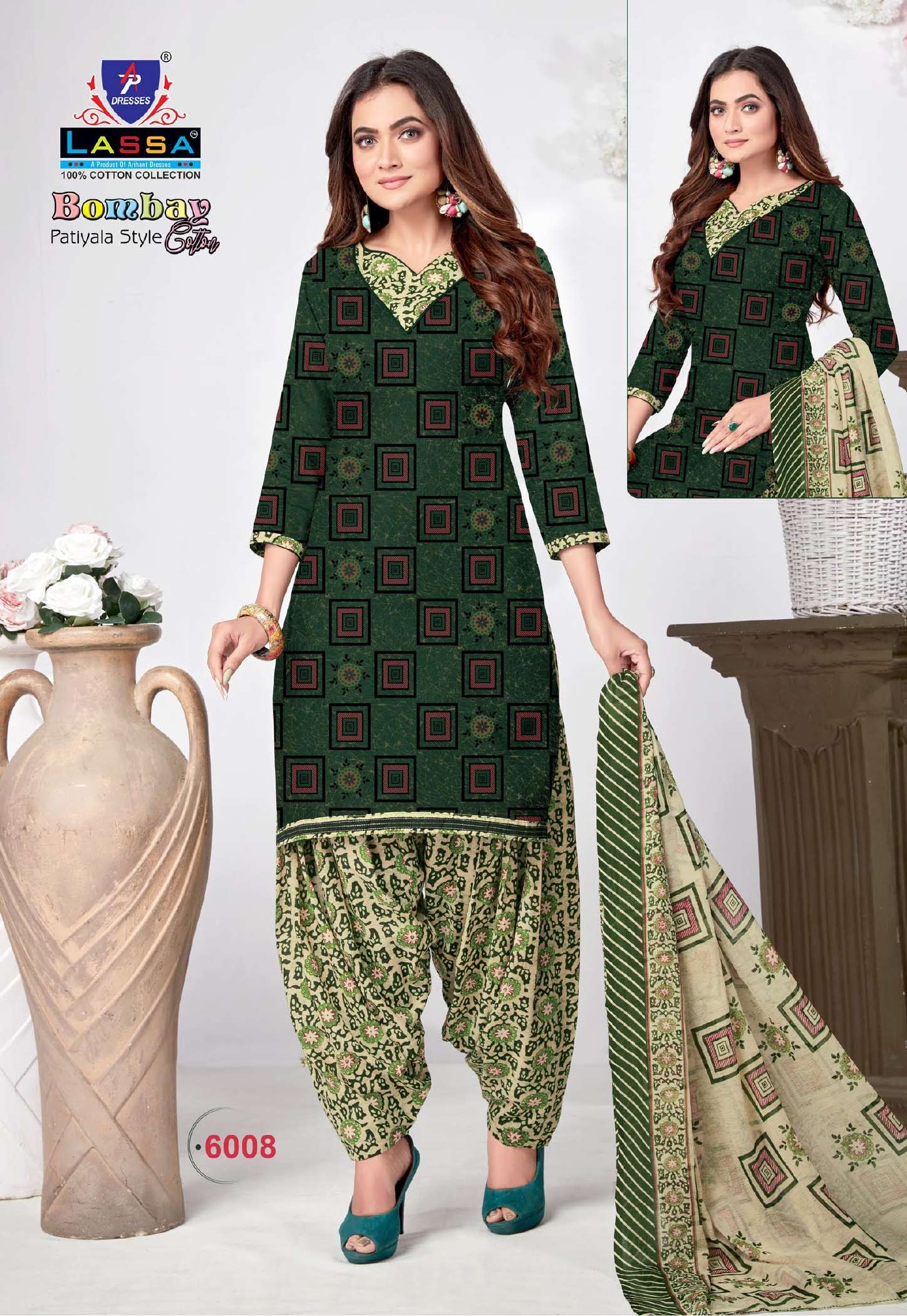 Bombay Cotton Vol-6 By Lassa 6001 To 6010 Series Beautiful Festive Suits Colorful Stylish Fancy Casual Wear & Ethnic Wear Pure Cotton Print Dresses At Wholesale Price