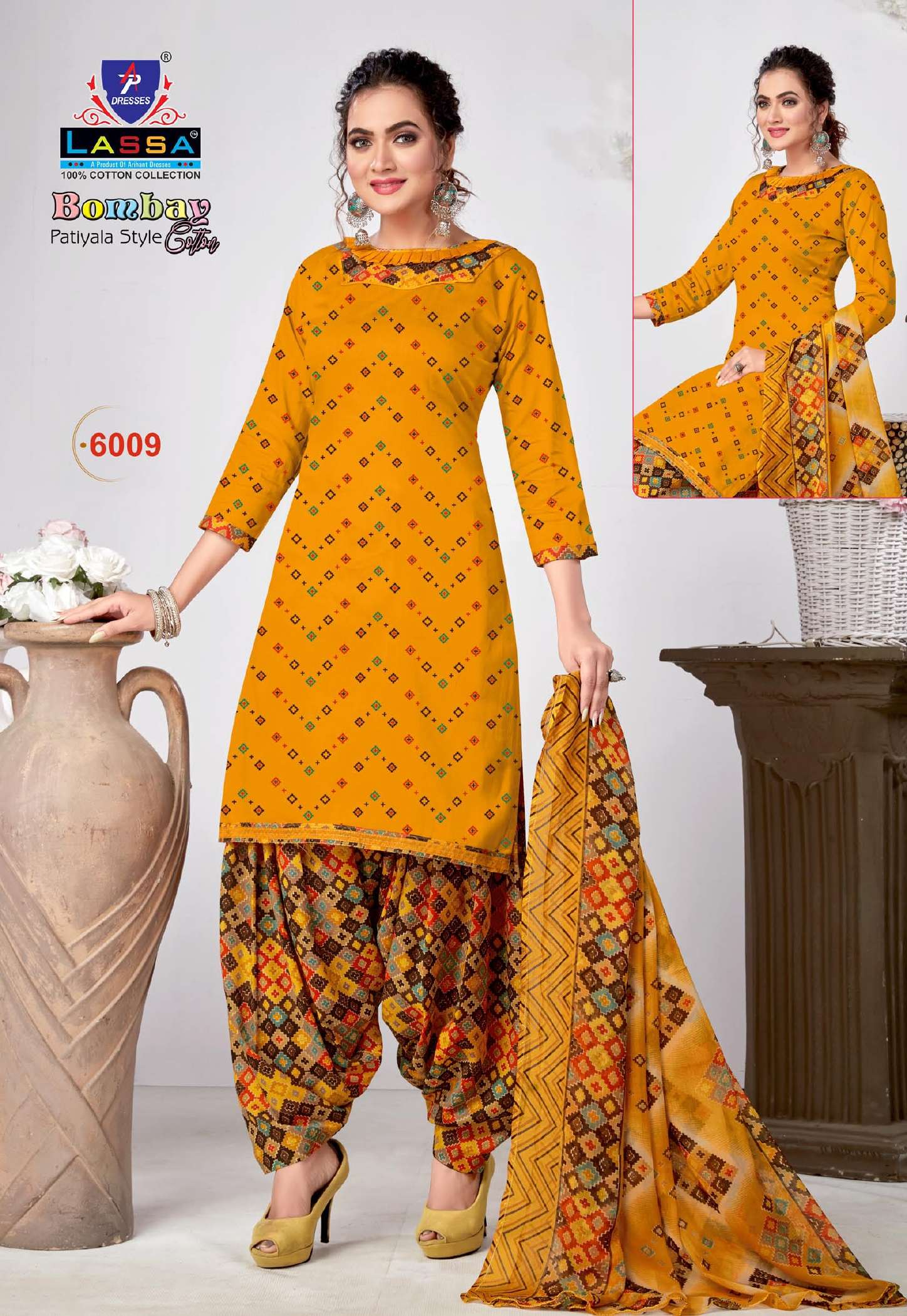 Bombay Cotton Vol-6 By Lassa 6001 To 6010 Series Beautiful Festive Suits Colorful Stylish Fancy Casual Wear & Ethnic Wear Pure Cotton Print Dresses At Wholesale Price
