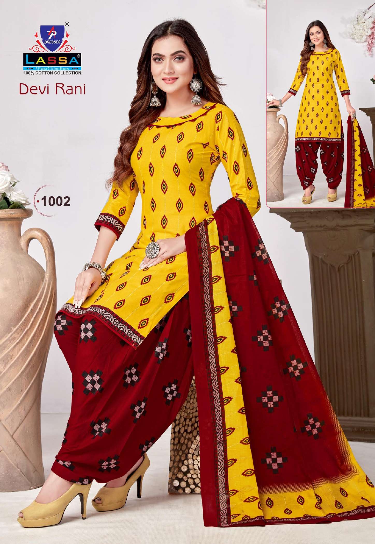 Devi Rani Vol-1 By Lassa 1001 To 1010 Series Beautiful Festive Suits Colorful Stylish Fancy Casual Wear & Ethnic Wear Pure Cotton Print Dresses At Wholesale Price
