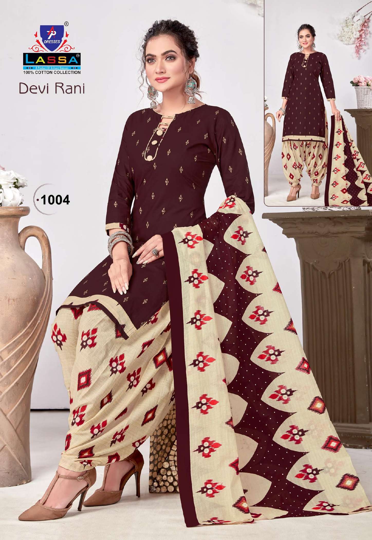 Devi Rani Vol-1 By Lassa 1001 To 1010 Series Beautiful Festive Suits Colorful Stylish Fancy Casual Wear & Ethnic Wear Pure Cotton Print Dresses At Wholesale Price