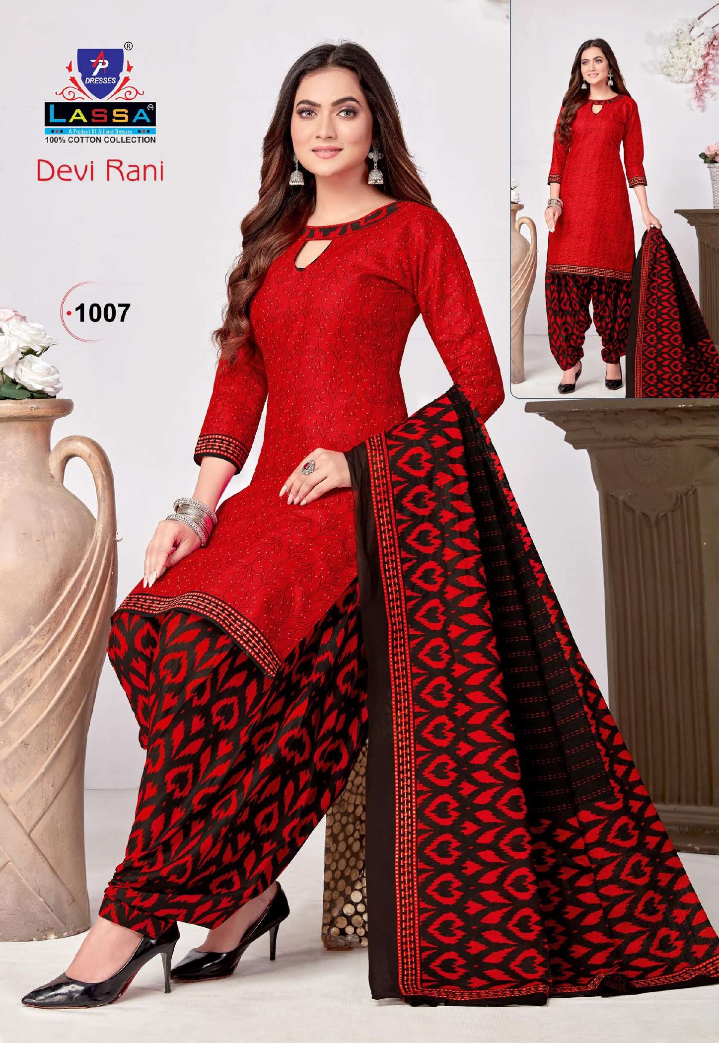 Devi Rani Vol-1 By Lassa 1001 To 1010 Series Beautiful Festive Suits Colorful Stylish Fancy Casual Wear & Ethnic Wear Pure Cotton Print Dresses At Wholesale Price