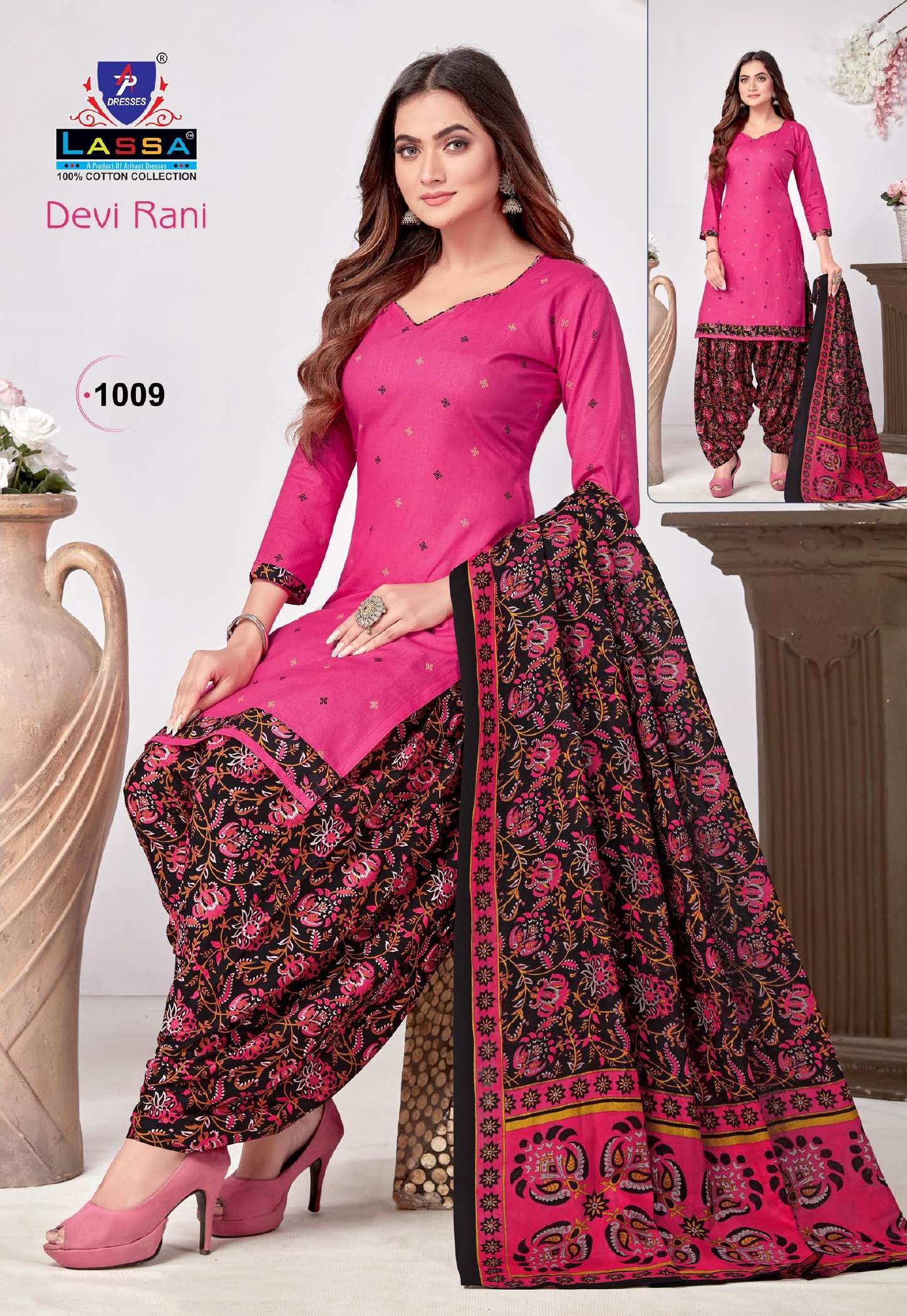 Devi Rani Vol-1 By Lassa 1001 To 1010 Series Beautiful Festive Suits Colorful Stylish Fancy Casual Wear & Ethnic Wear Pure Cotton Print Dresses At Wholesale Price