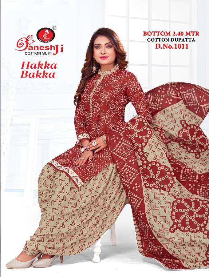 Hakka Bakka Vol-1 By Shree Ganesh 1001 To 1012 Series Beautiful Stylish Festive Suits Fancy Colorful Casual Wear & Ethnic Wear & Ready To Wear Heavy Cotton Dresses At Wholesale Price