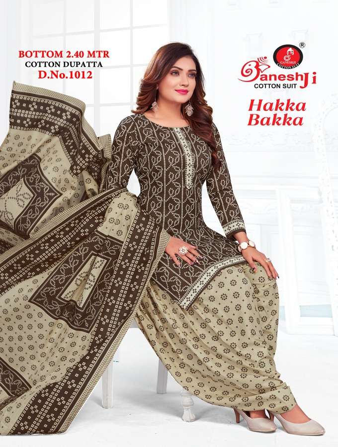 Hakka Bakka Vol-1 By Shree Ganesh 1001 To 1012 Series Beautiful Stylish Festive Suits Fancy Colorful Casual Wear & Ethnic Wear & Ready To Wear Heavy Cotton Dresses At Wholesale Price