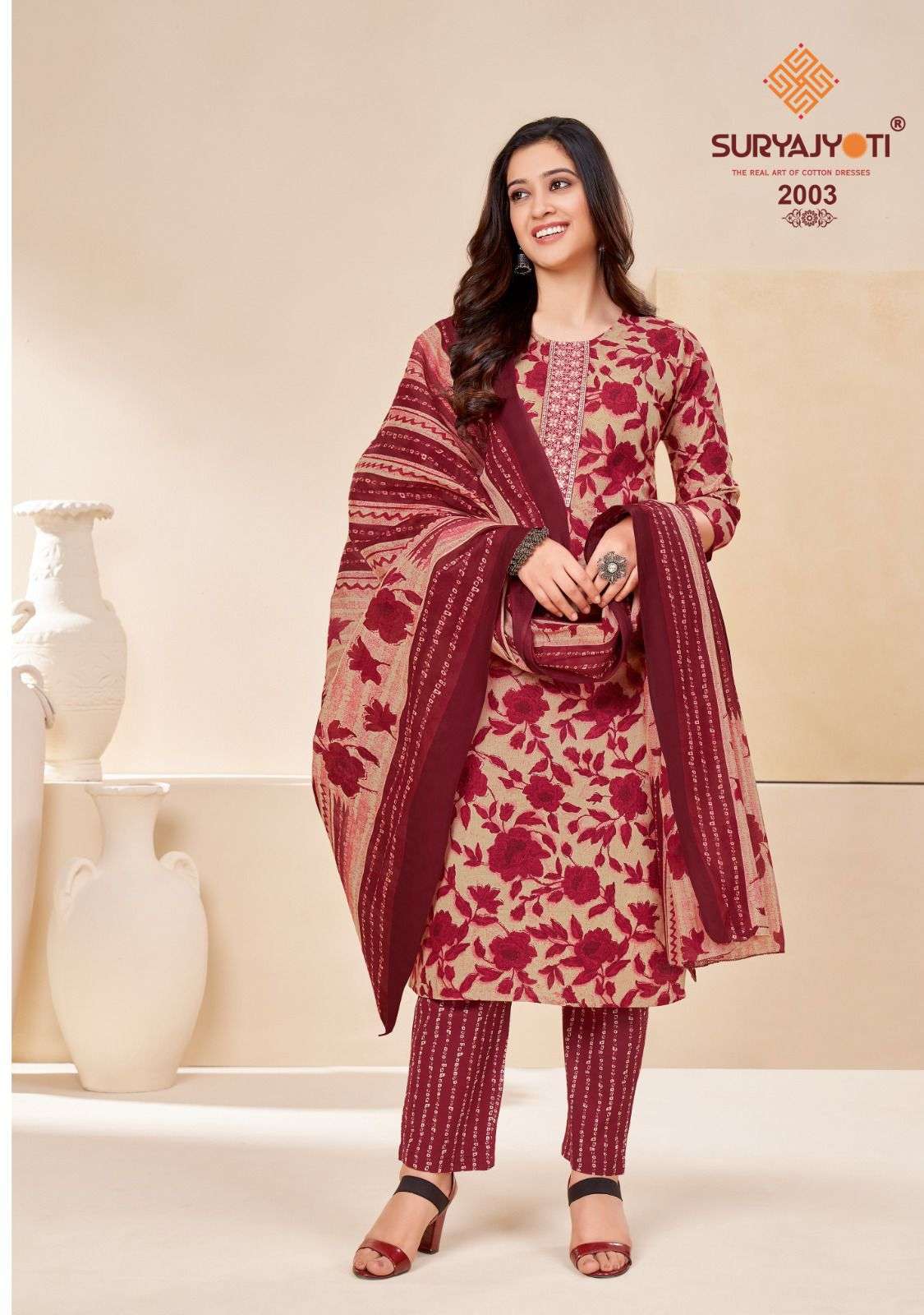 Nikhaar Vol-2 By Suryajyoti 2001 To 2010 Series Suits Beautiful Fancy Colorful Stylish Party Wear & Occasional Wear Cambric Cotton Digital Print Dresses At Wholesale Price