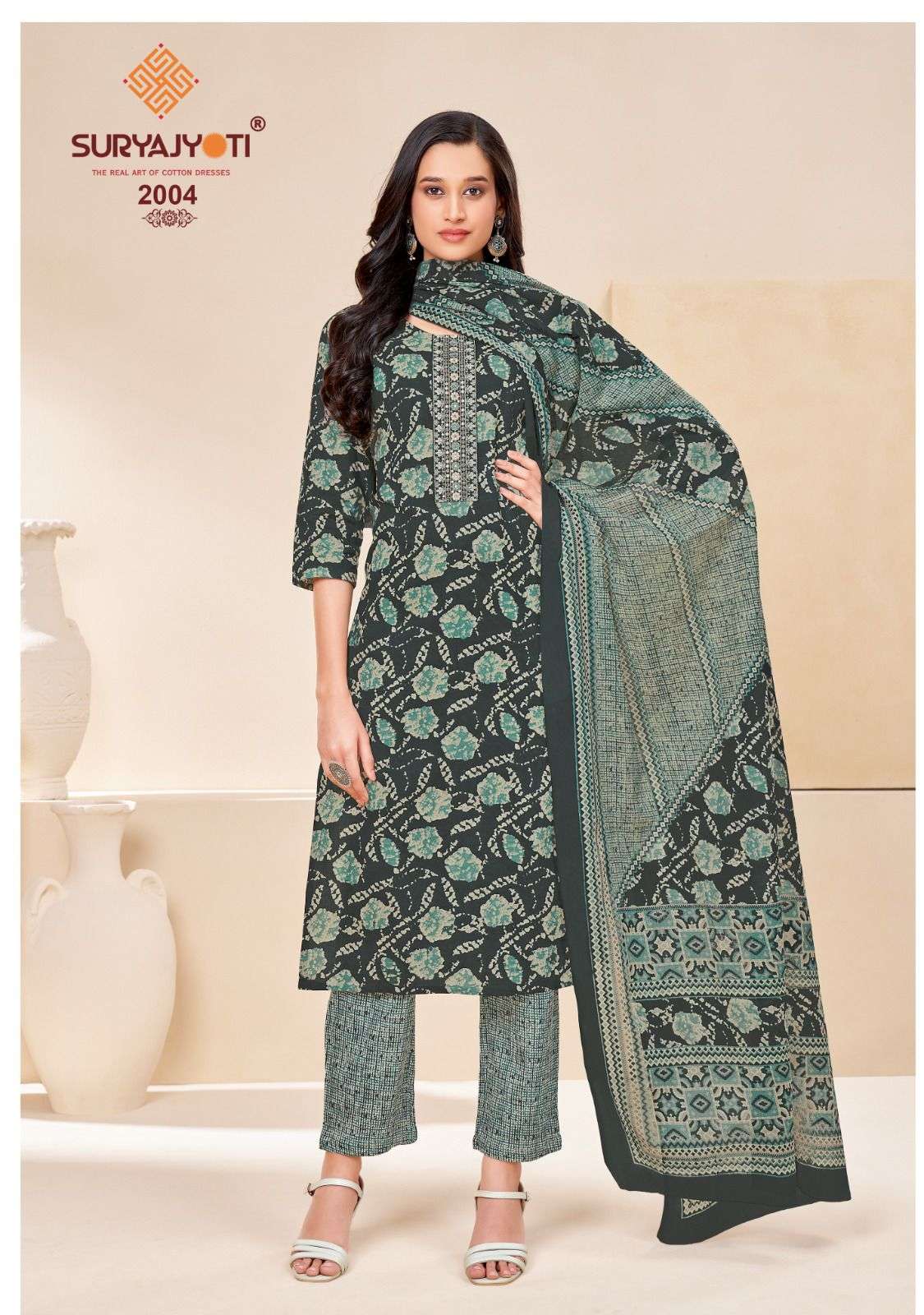 Nikhaar Vol-2 By Suryajyoti 2001 To 2010 Series Suits Beautiful Fancy Colorful Stylish Party Wear & Occasional Wear Cambric Cotton Digital Print Dresses At Wholesale Price