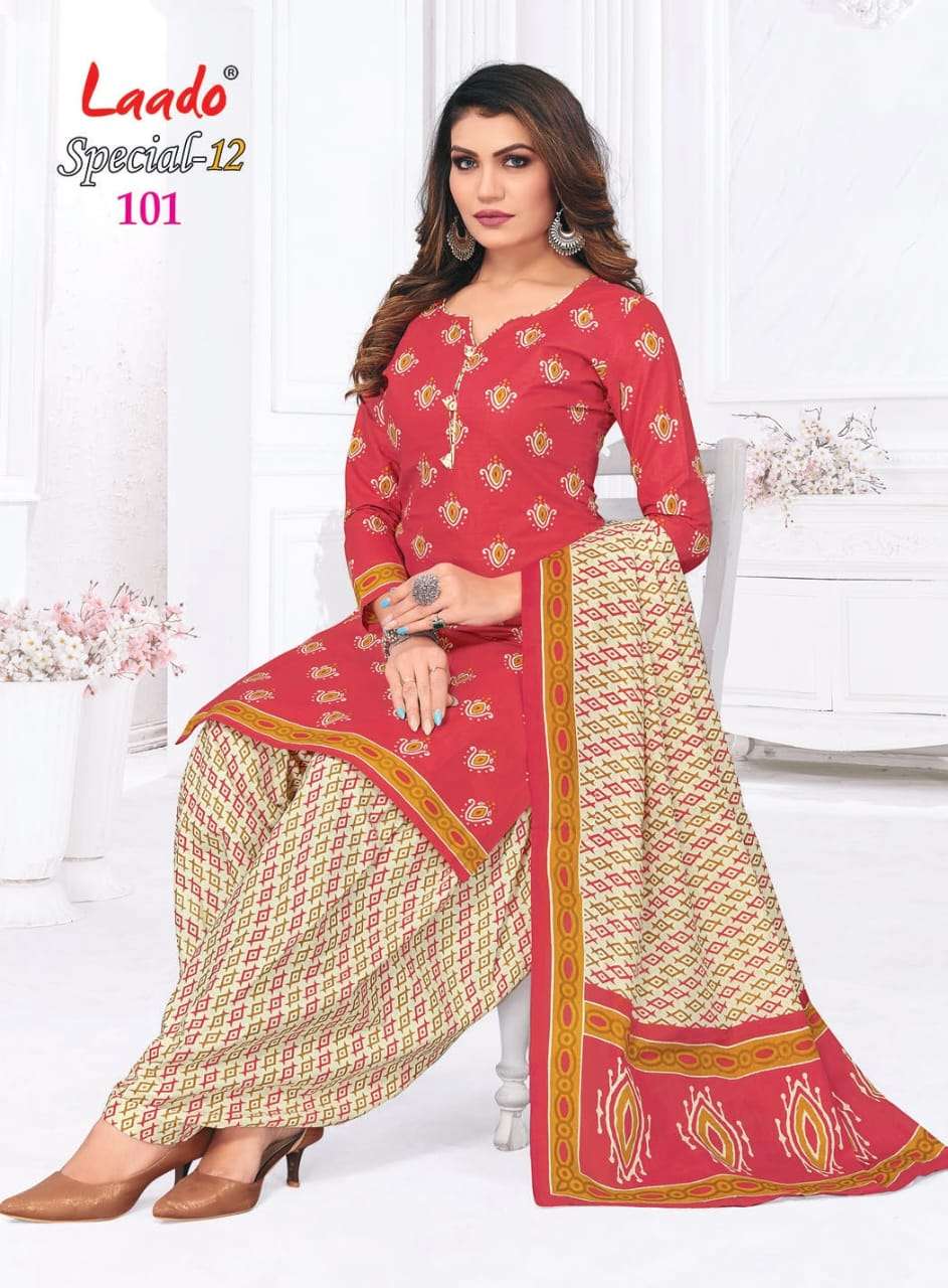 Special-12 Vol-1 By Laado 1001 To 1012 Series Beautiful Festive Suits Colorful Stylish Fancy Casual Wear & Ethnic Wear Pure Cotton Print Dresses At Wholesale Price