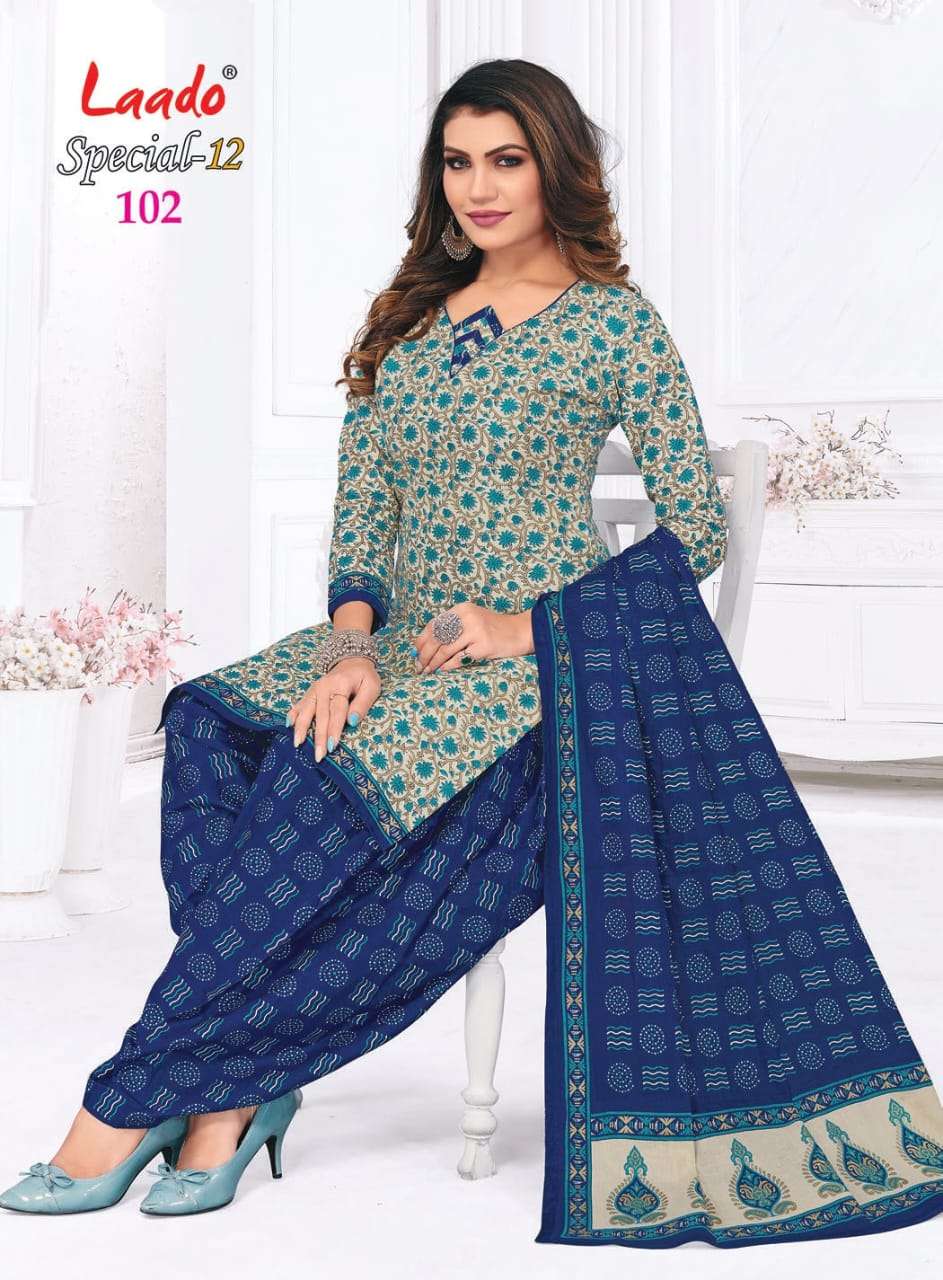 Special-12 Vol-1 By Laado 1001 To 1012 Series Beautiful Festive Suits Colorful Stylish Fancy Casual Wear & Ethnic Wear Pure Cotton Print Dresses At Wholesale Price