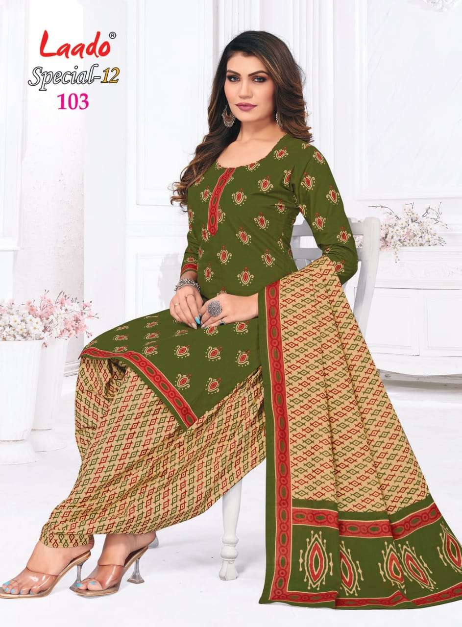 Special-12 Vol-1 By Laado 1001 To 1012 Series Beautiful Festive Suits Colorful Stylish Fancy Casual Wear & Ethnic Wear Pure Cotton Print Dresses At Wholesale Price