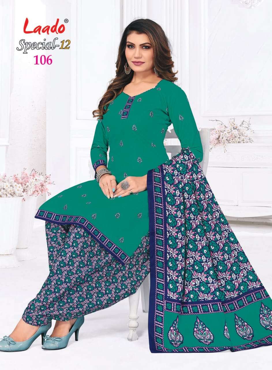Special-12 Vol-1 By Laado 1001 To 1012 Series Beautiful Festive Suits Colorful Stylish Fancy Casual Wear & Ethnic Wear Pure Cotton Print Dresses At Wholesale Price