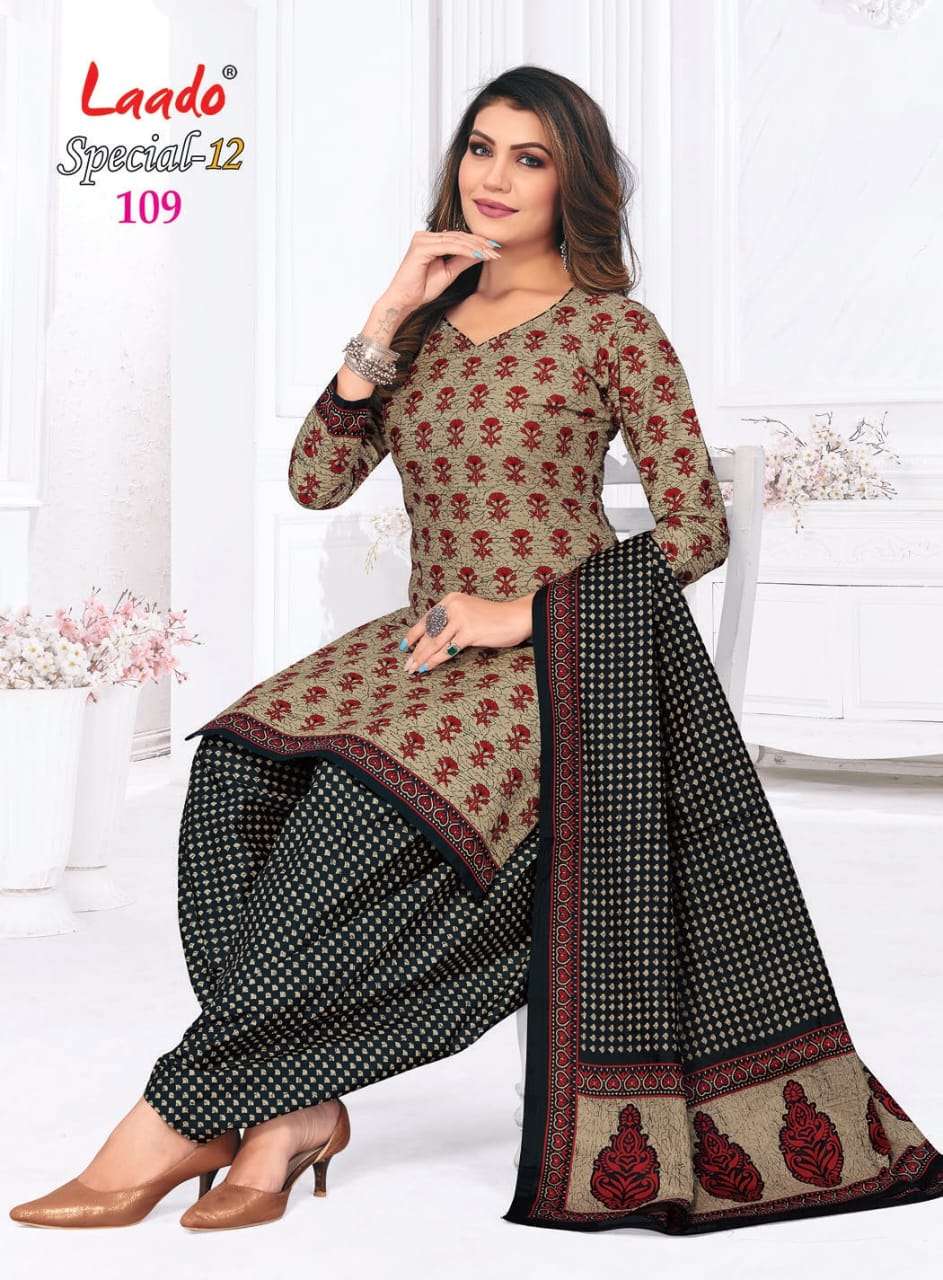 Special-12 Vol-1 By Laado 1001 To 1012 Series Beautiful Festive Suits Colorful Stylish Fancy Casual Wear & Ethnic Wear Pure Cotton Print Dresses At Wholesale Price