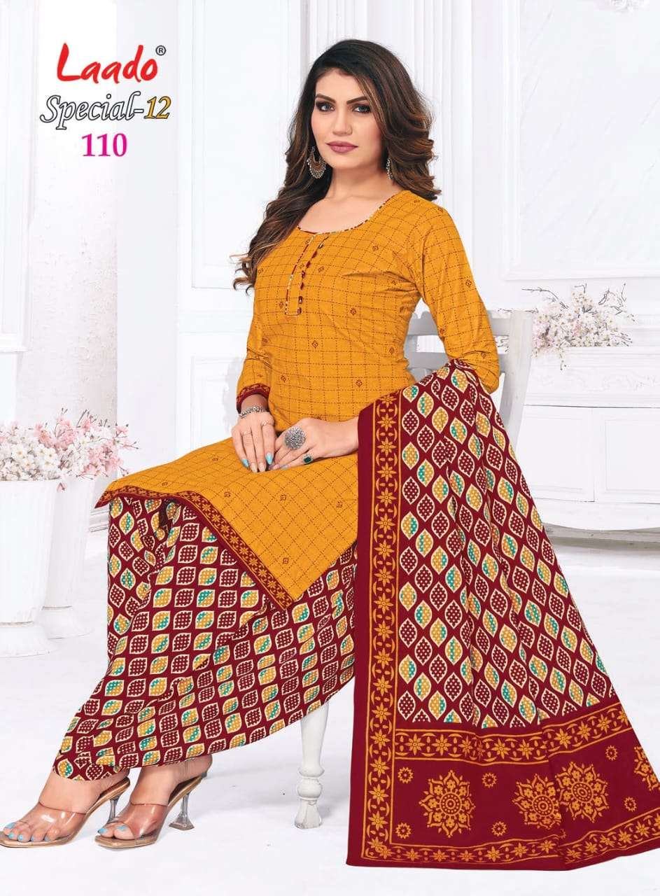 Special-12 Vol-1 By Laado 1001 To 1012 Series Beautiful Festive Suits Colorful Stylish Fancy Casual Wear & Ethnic Wear Pure Cotton Print Dresses At Wholesale Price